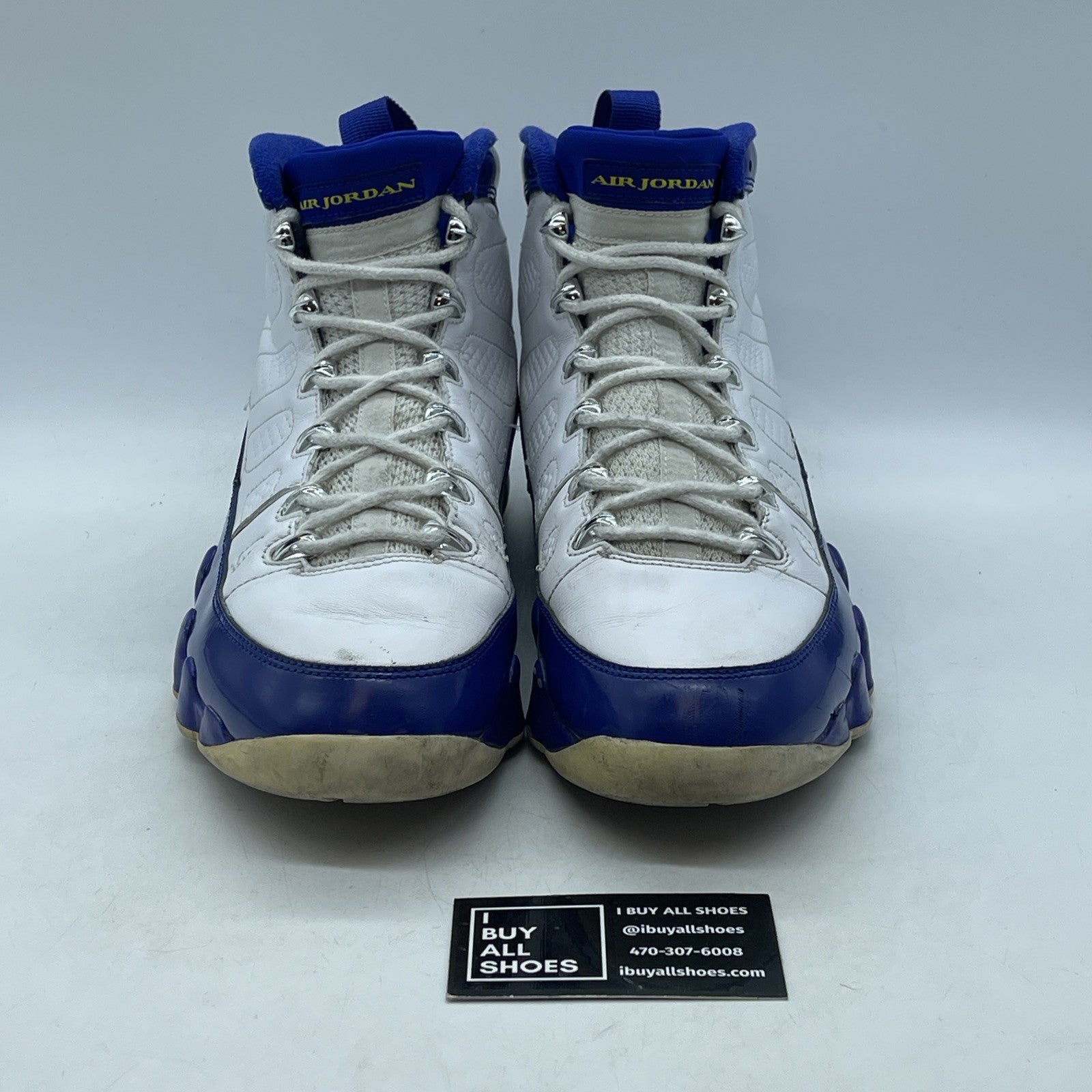 Size 11 - Air Jordan 9 Retro Kobe Blue Yellow White Leather (302370-121)