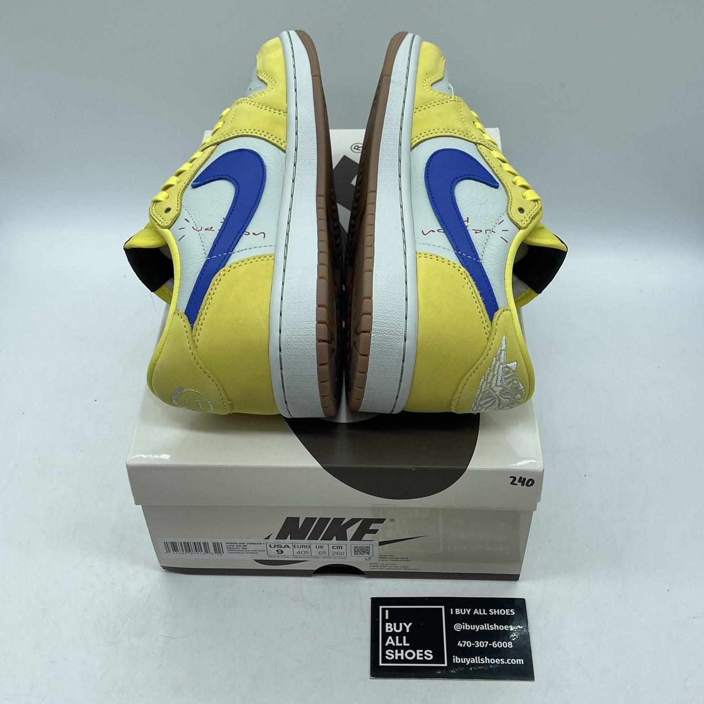 Size 9W - Travis Scott x Air Jordan 1 Retro OG SP Low Canary Suede (DZ4137-700)