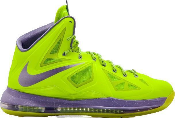 Size 11 - Nike LeBron 10 Volt Grey Leather  (541100-700)