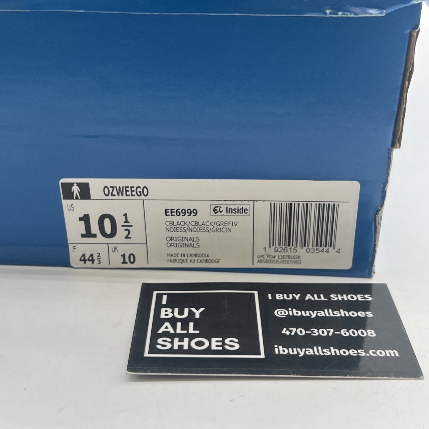 Size 10.5 - adidas Ozweego Black Carbon (EE6999)