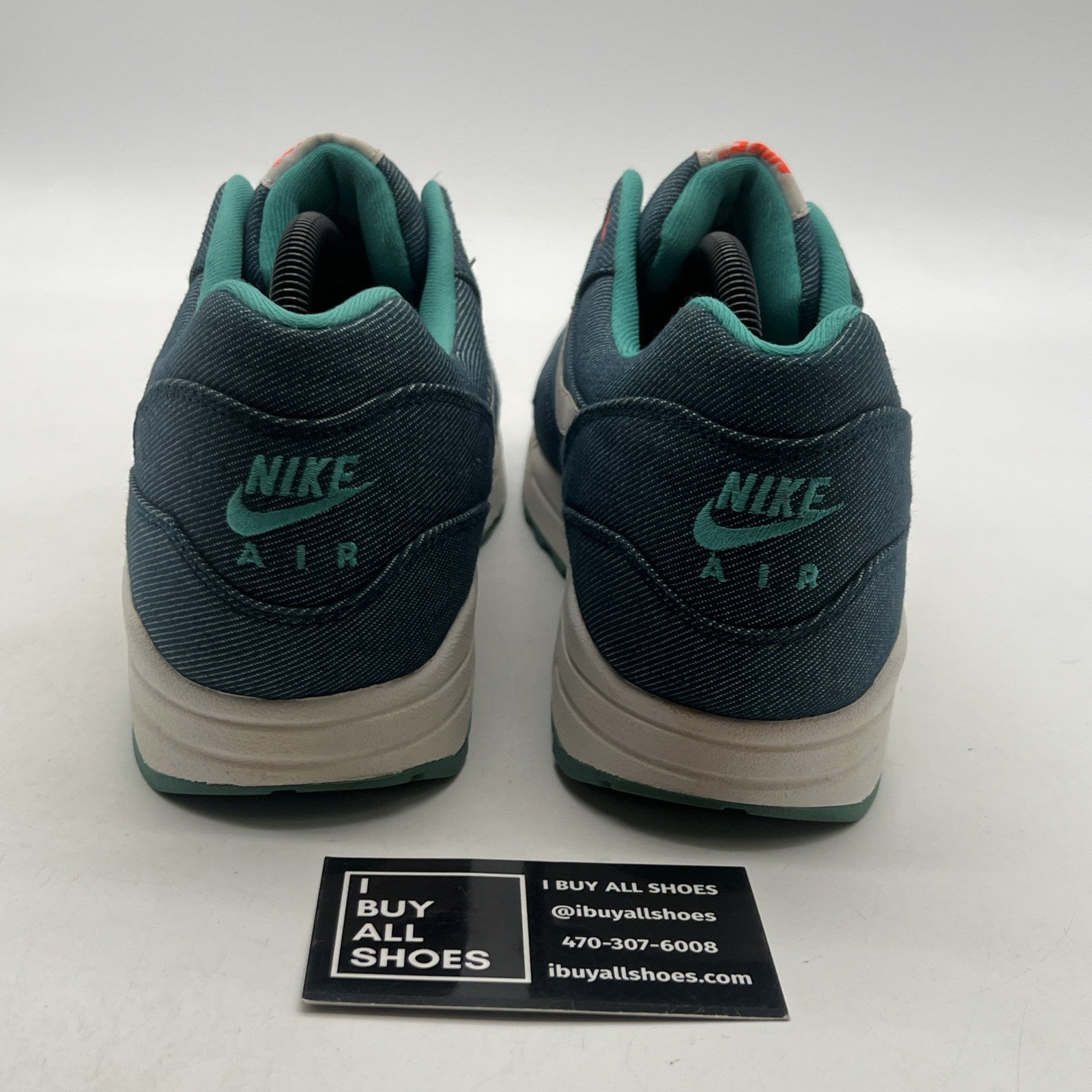 Size 10.5 - Nike Air Max 1 Prm Turquoise Denim (512033-313)
