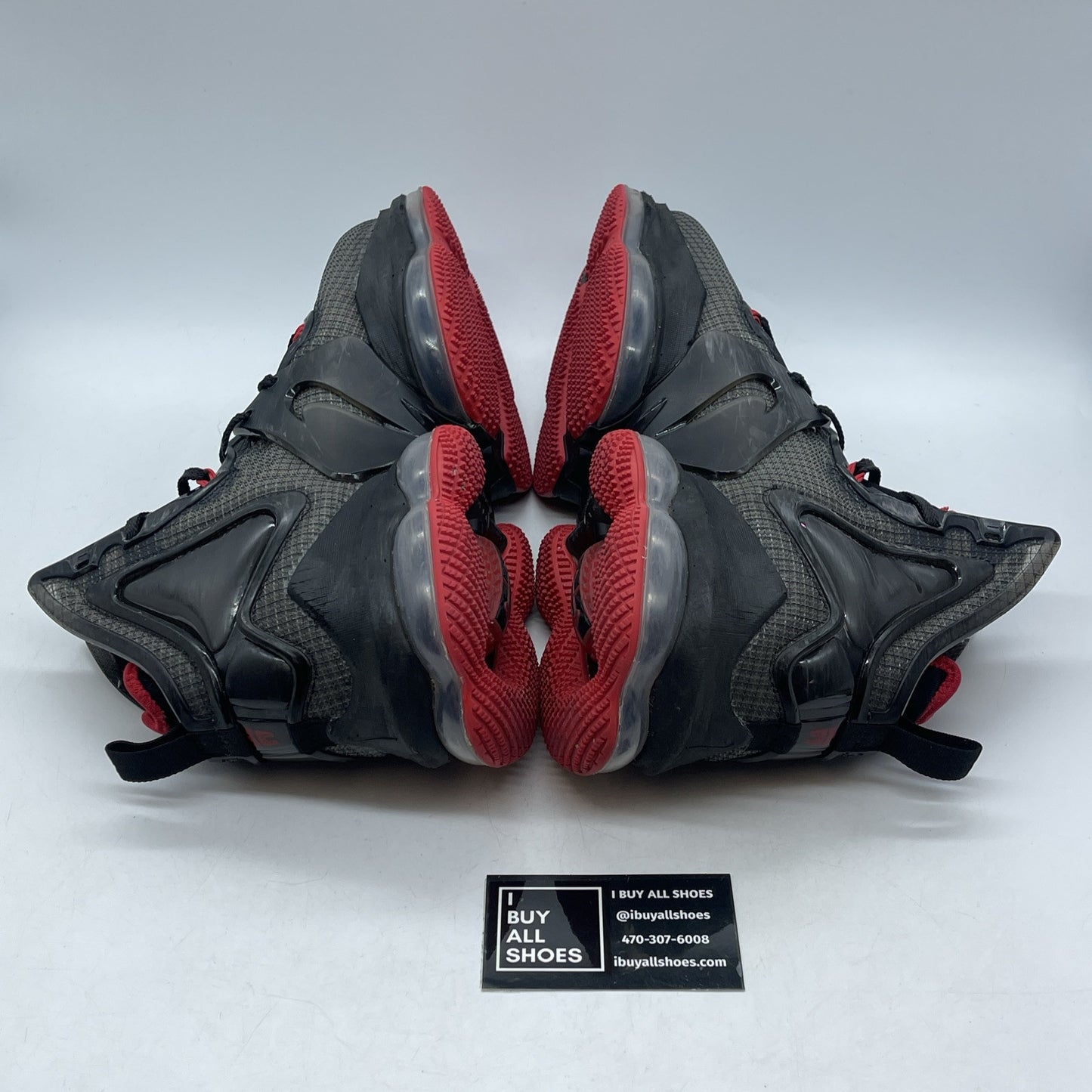 Size 12.5 - Nike LeBron 19 Bred Black Suede Leather (CZ0203-001)