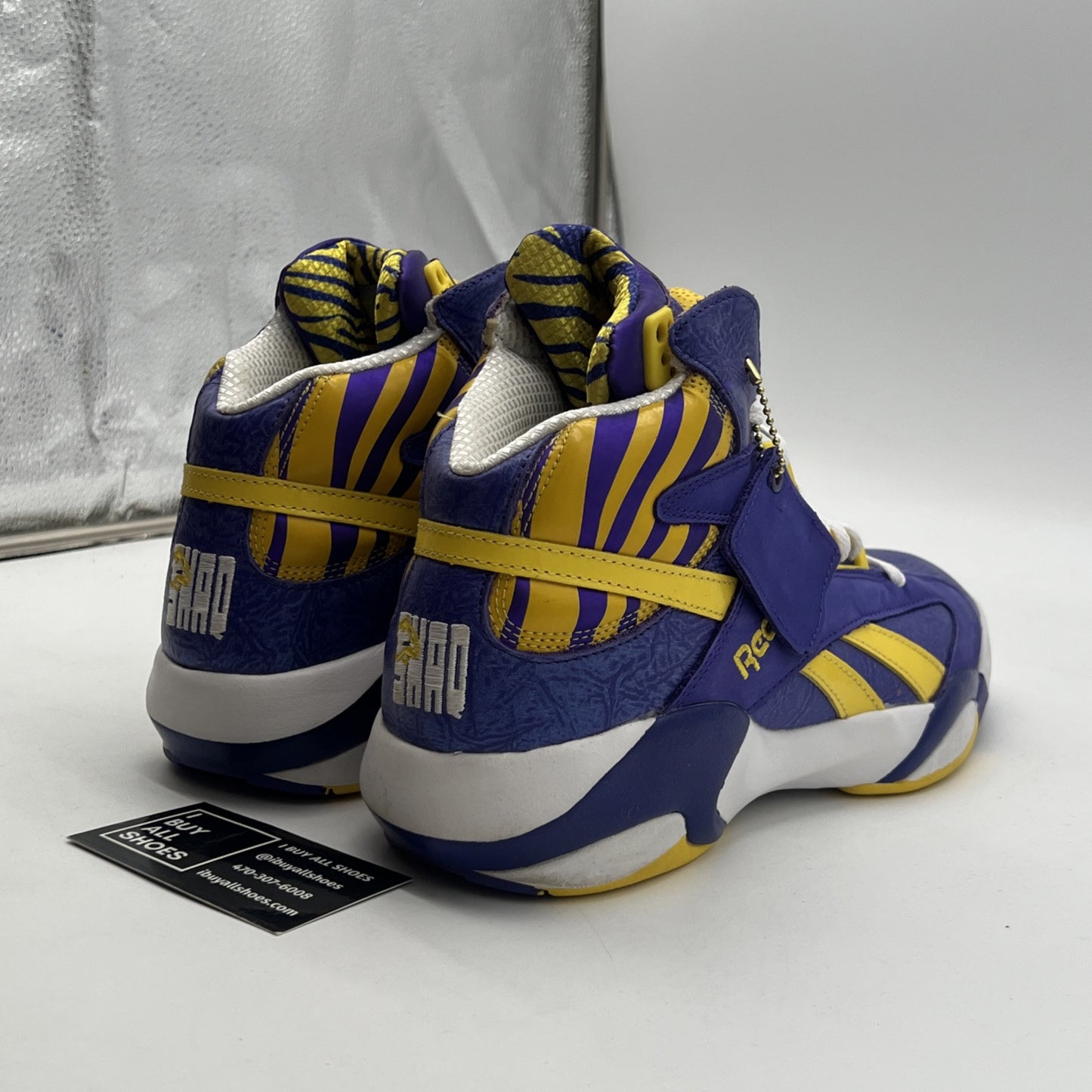Size 9 - Reebok The Pump Shaq Attaq LSU Lakers Purple Yellow