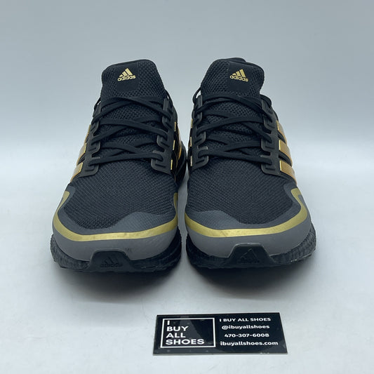 Size 10.5 - adidas UltraBoost Metallic Gold Black Suede (EG8102)