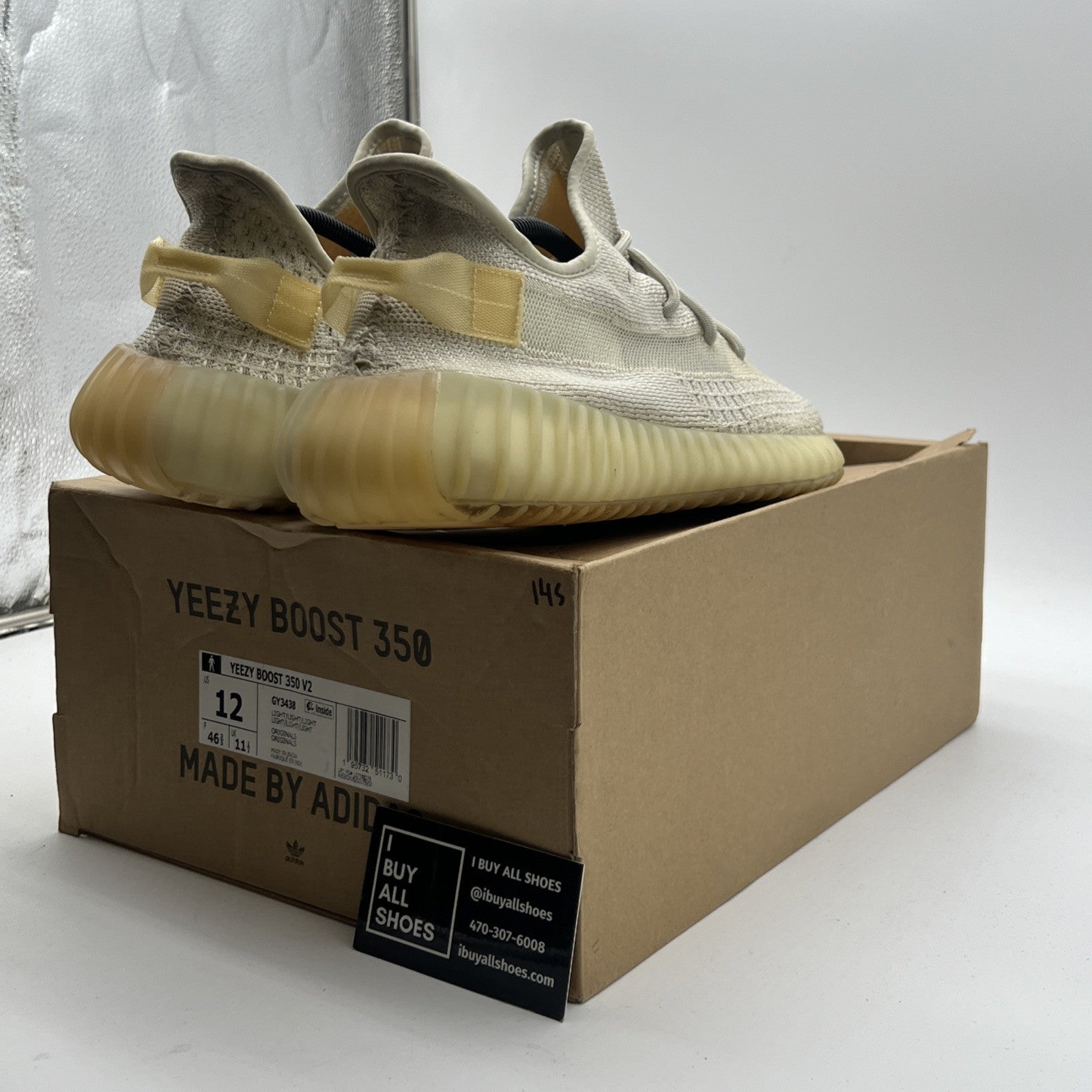 Size 12 - Adidas Yeezy Boost 350 V2 Low Light (GY3438)