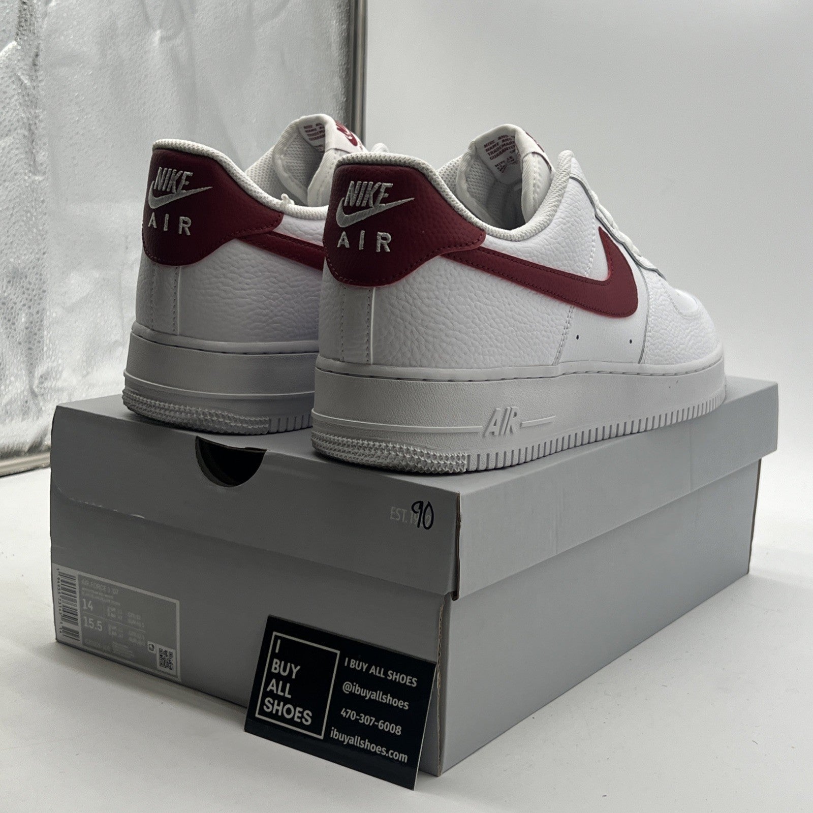 Size 14 - Nike Air Force 1 Low White Team Red (CZ0326-100)