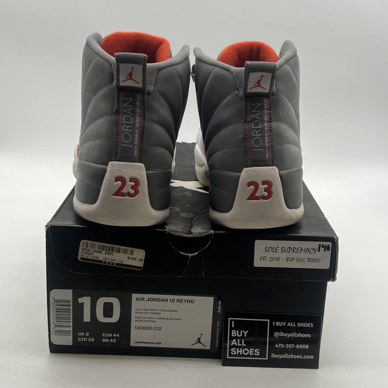 Size 10 - Air Jordan 12 Retro Cool Grey (130690-012)