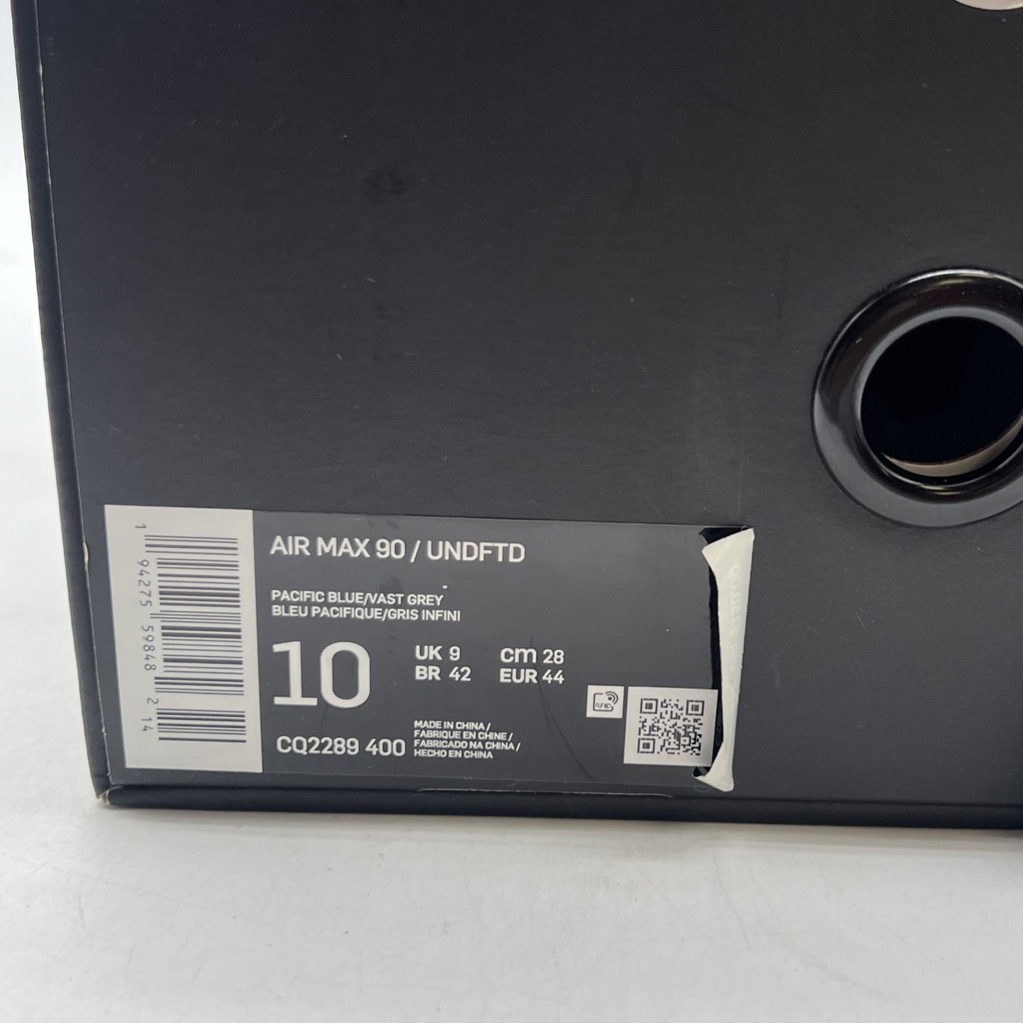 Size 10 - Nike Undefeated x Air Max 90 Pacific Blue (CQ2289-400)