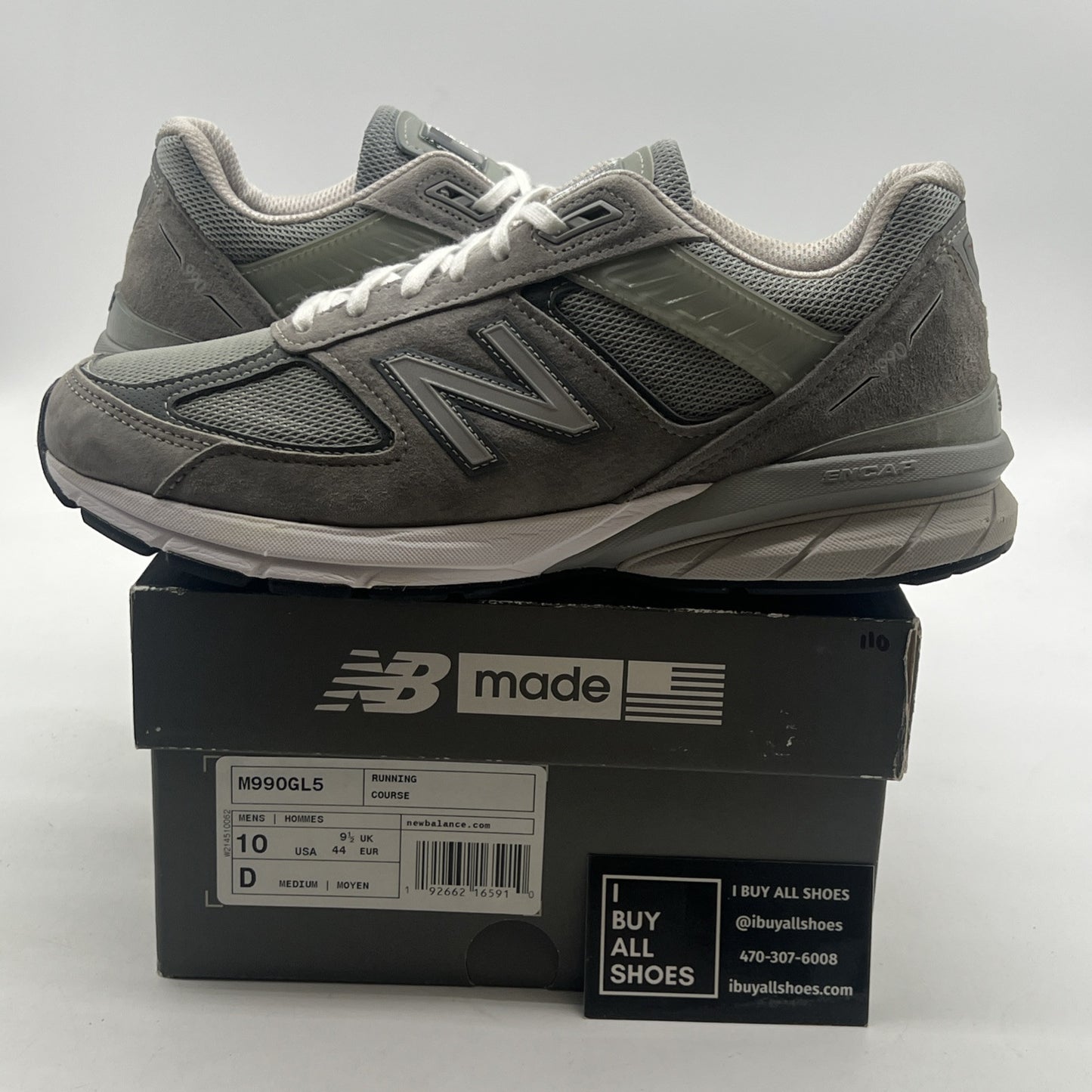 Size 10 - New Balance 990v5 Made in USA Low Castlerock (M990GL5)
