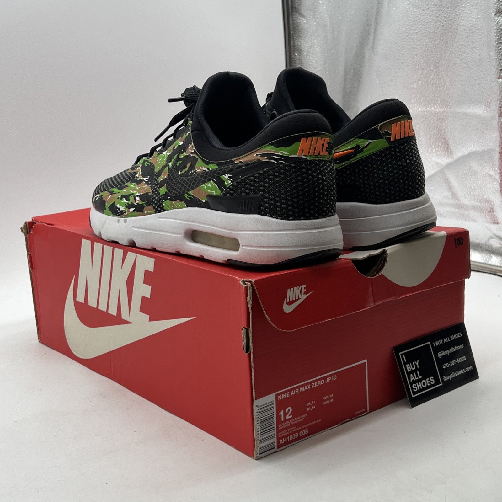 Size 12 - Nike Atmos x Air Max Zero iD Tiger Camo (AH1809-008)