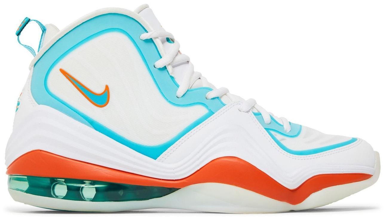 Size 13 - Nike Air Penny 5 Miami Dolphins White Blue Leather (CJ5396-100)