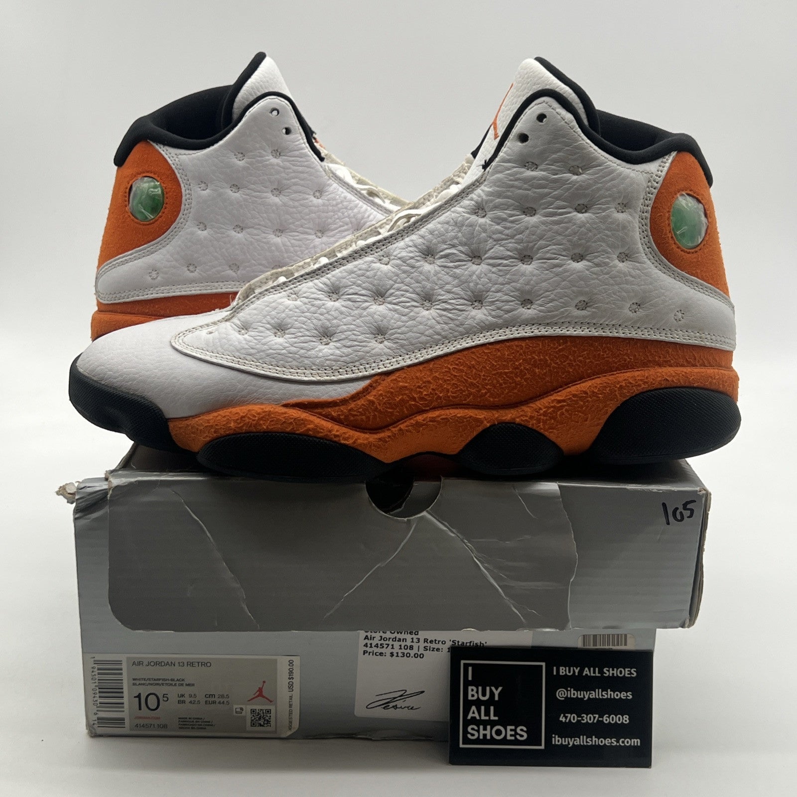 Size 10.5 - Air Jordan 13 Retro Starfish (414571-108)