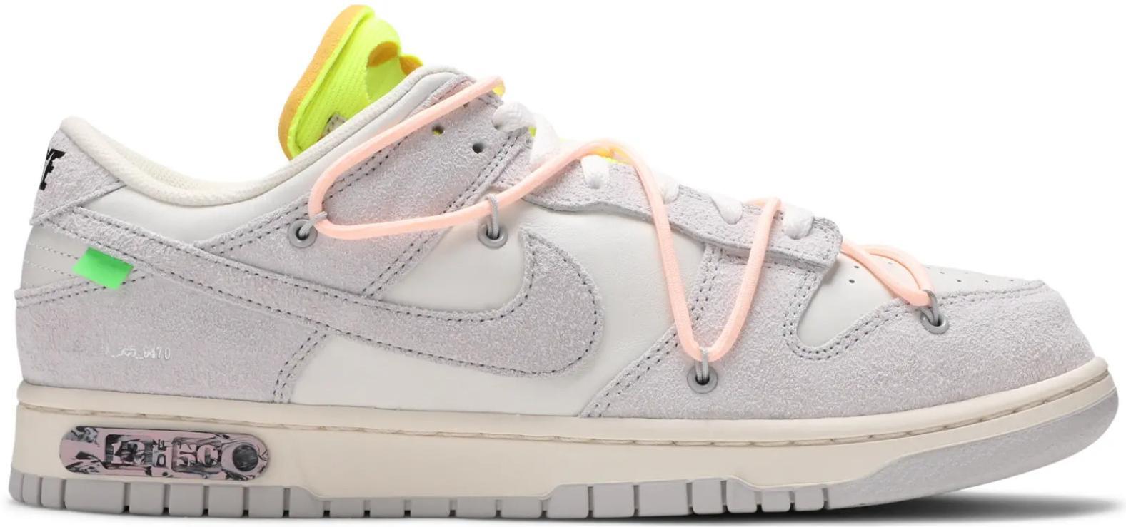 Size 12 - Nike Off-White x Dunk Low Lot 12 of 50 Grey Suede (DJ0950-100)