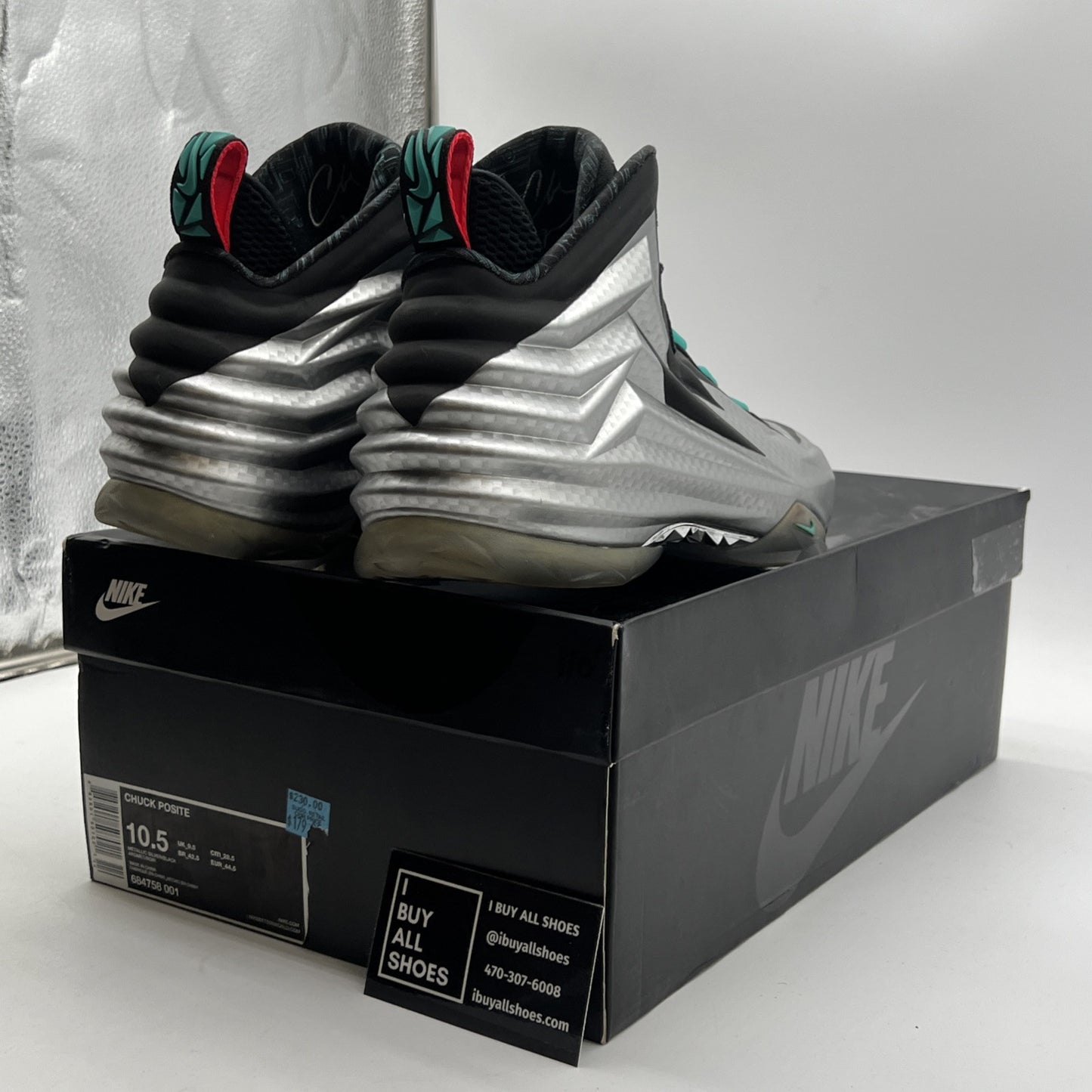 Size 10.5 - Nike Chuck Posite Metallic Silver (684758-001)