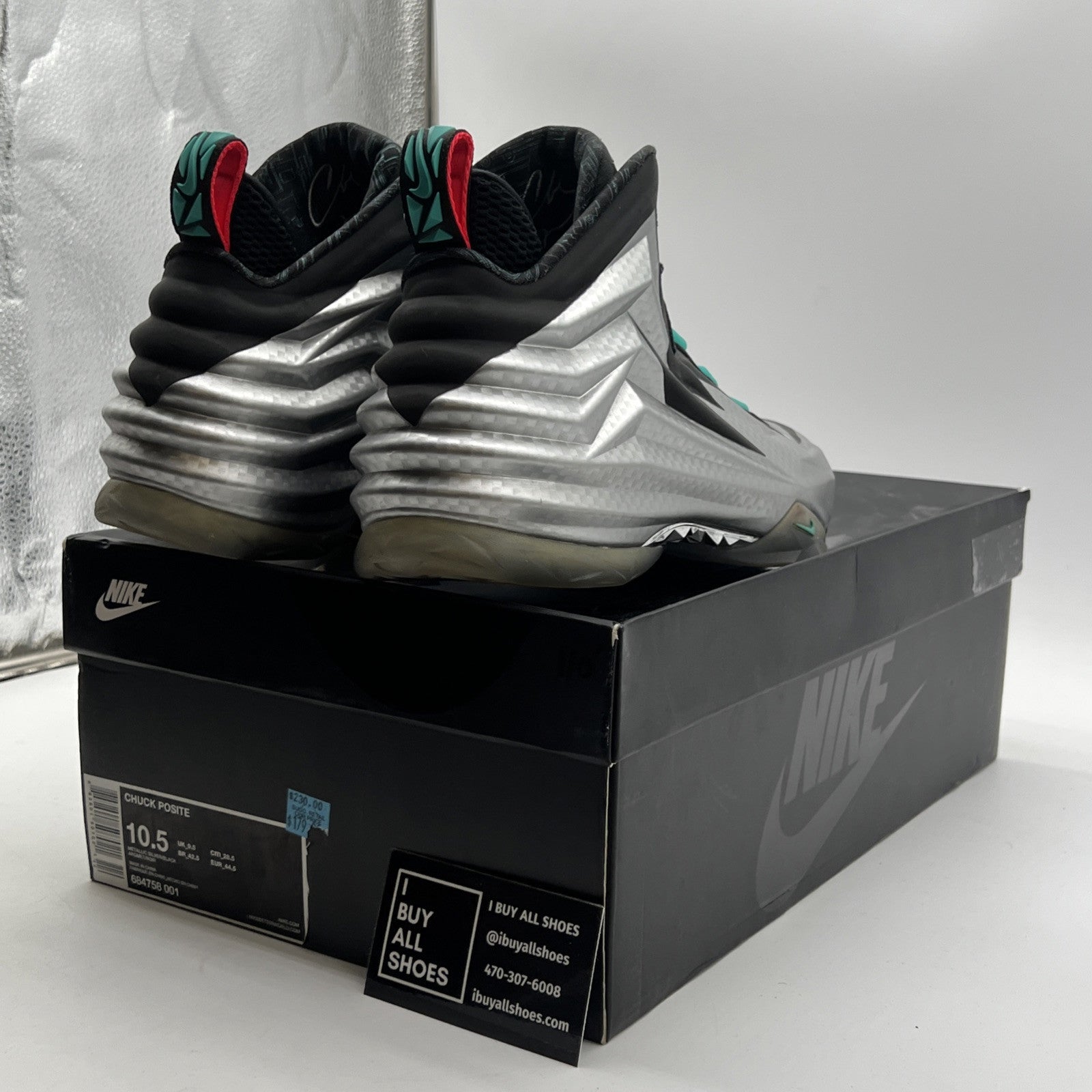 Size 10.5 - Nike Chuck Posite Metallic Silver (684758-001)