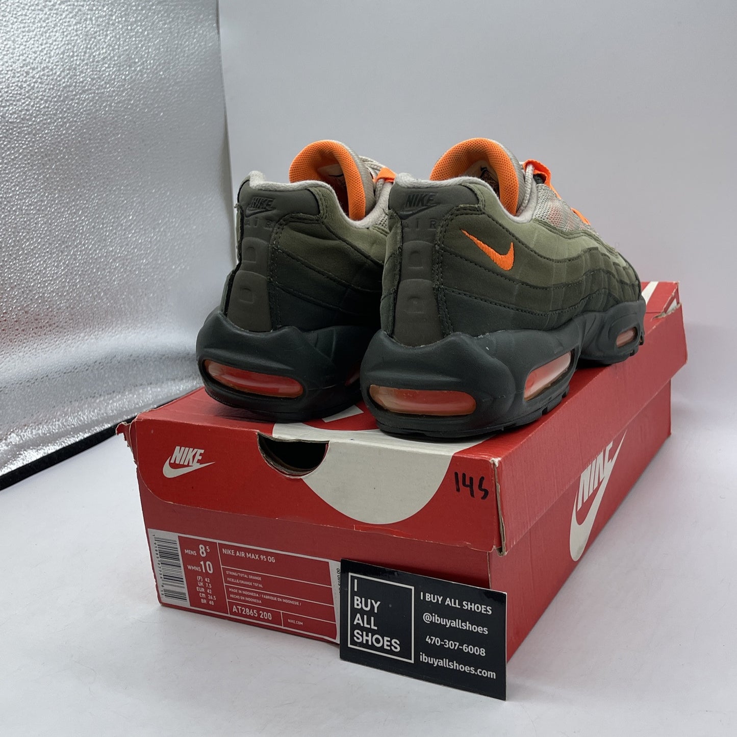 Size 8.5 - Nike Air Max 95 Neutral Olive Suede Leather (AT2865-200)