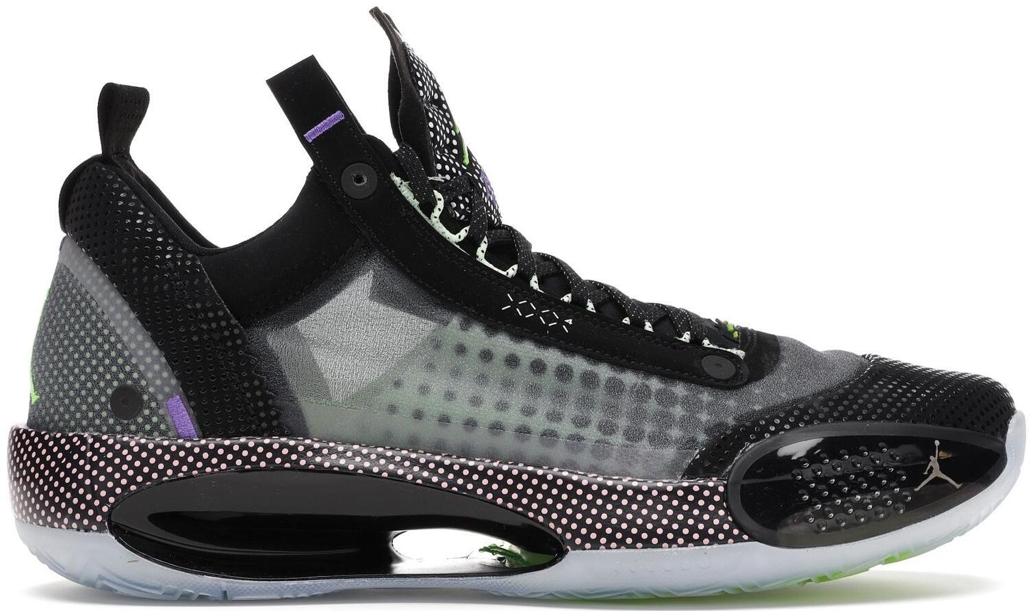 Size 11 - Air Jordan 34 Low Vapor Green Blue Black Suede (CZ7750-003)