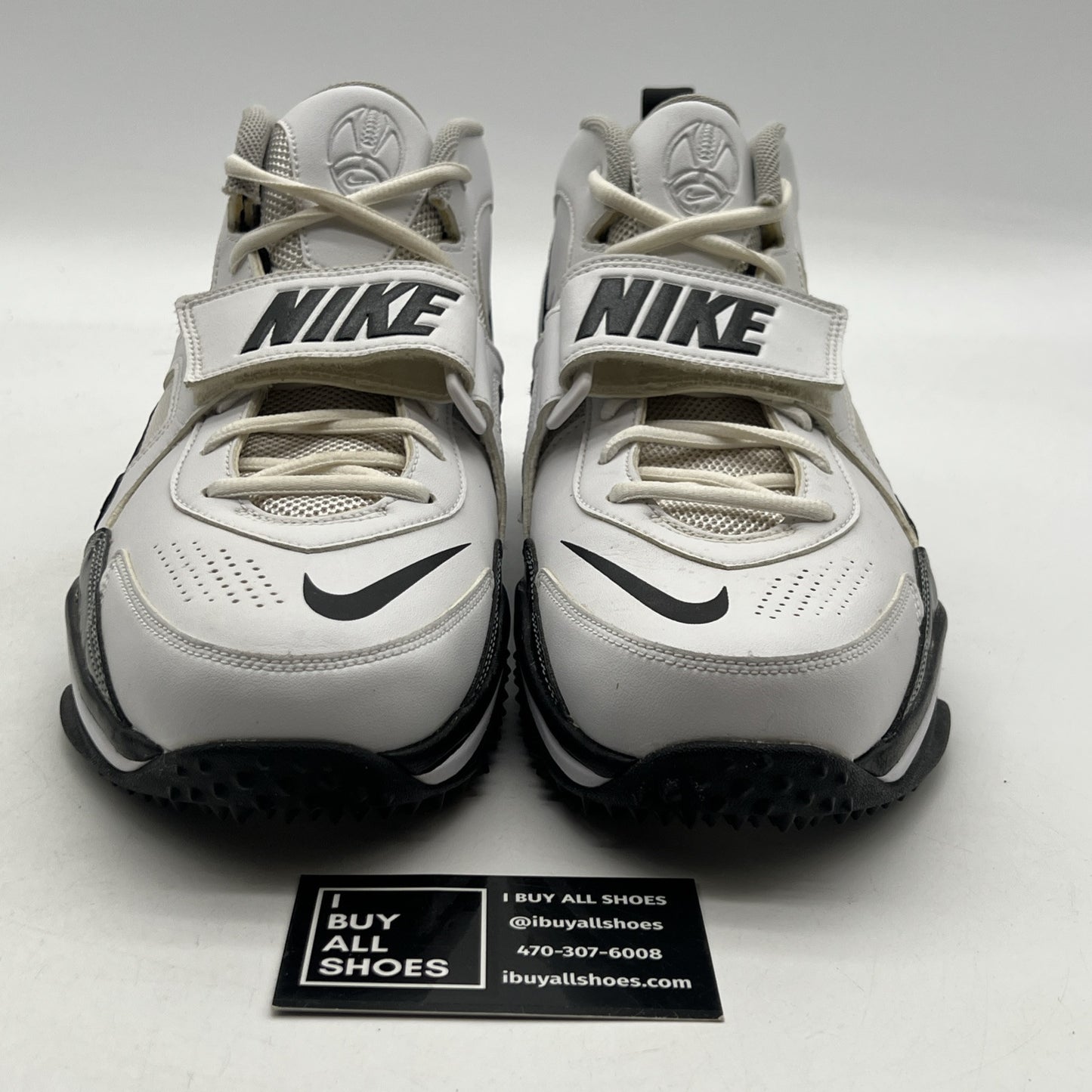 Size 11W - Nike White Black Zoom Code Pro Shark Football Cleats (352640-102)