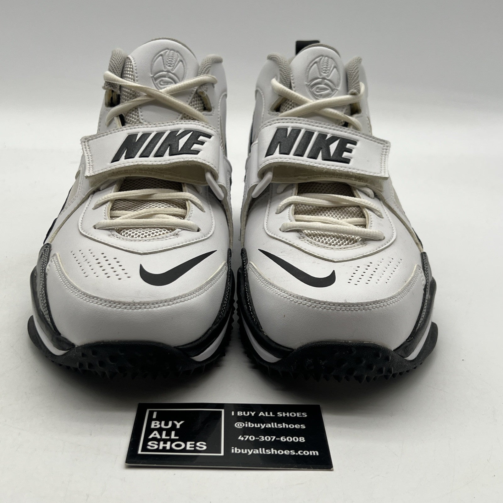 Size 11W - Nike White Black Zoom Code Pro Shark Football Cleats (352640-102)