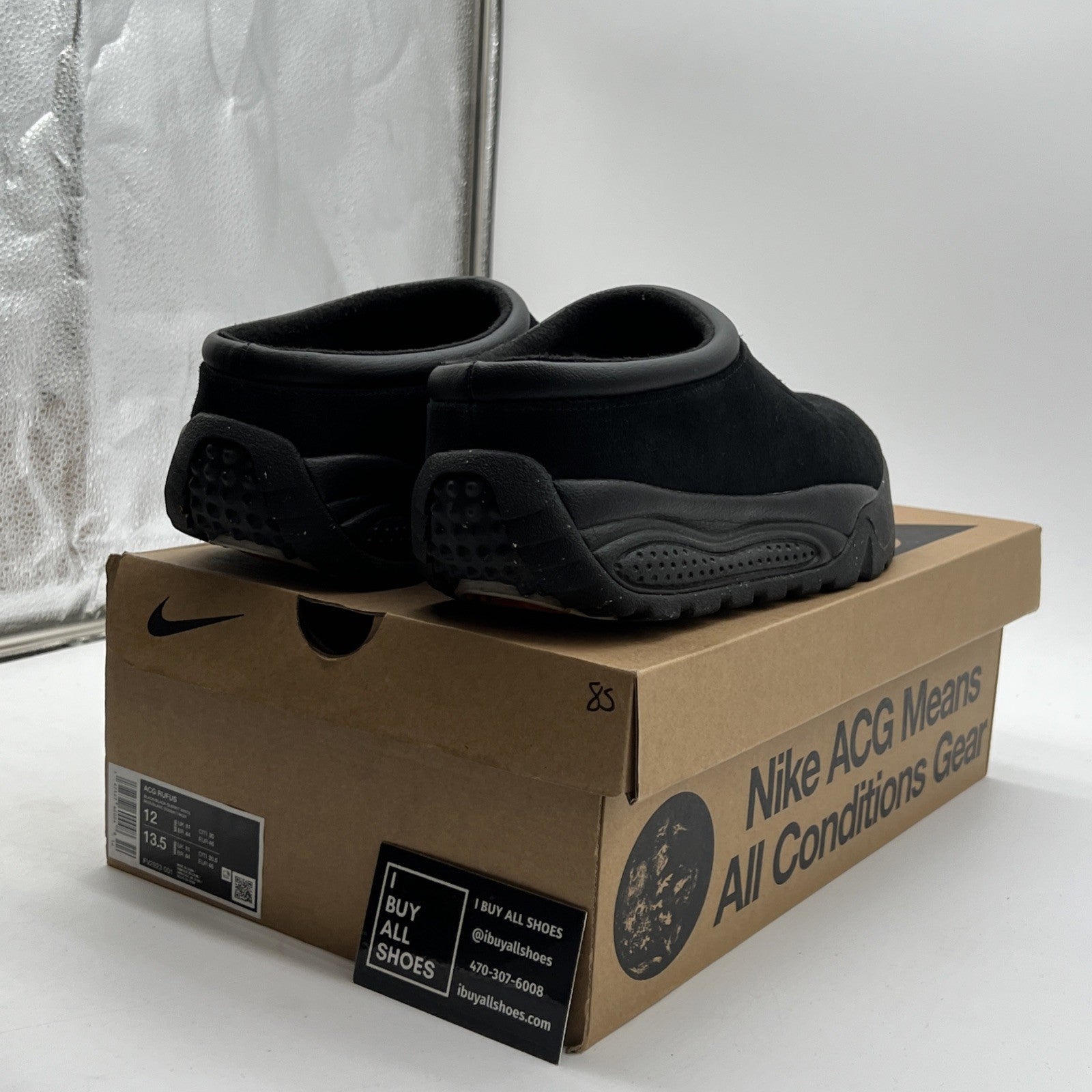 Size 12 - Nike ACG Rufus Triple Black (FV2923-001)