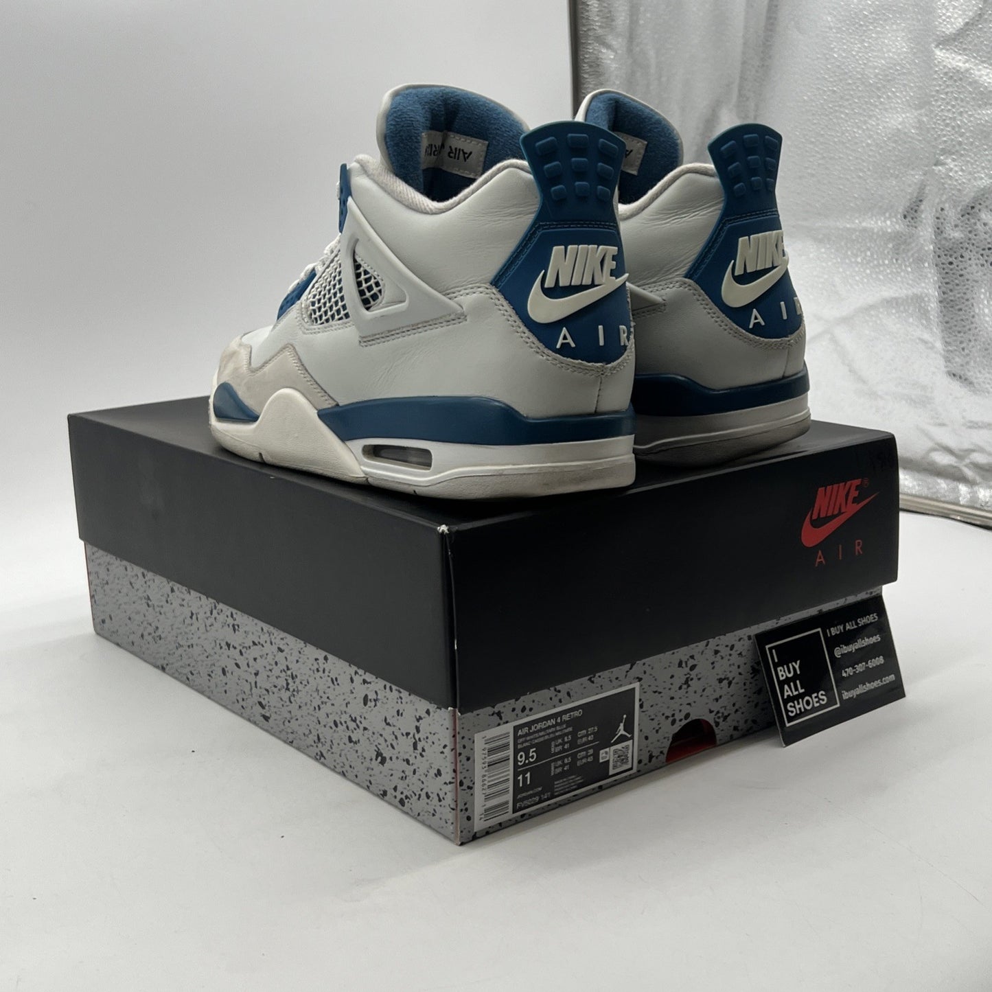 Size 9.5 - Air Jordan 4 Retro 2024 Military Blue (FV5029-141)