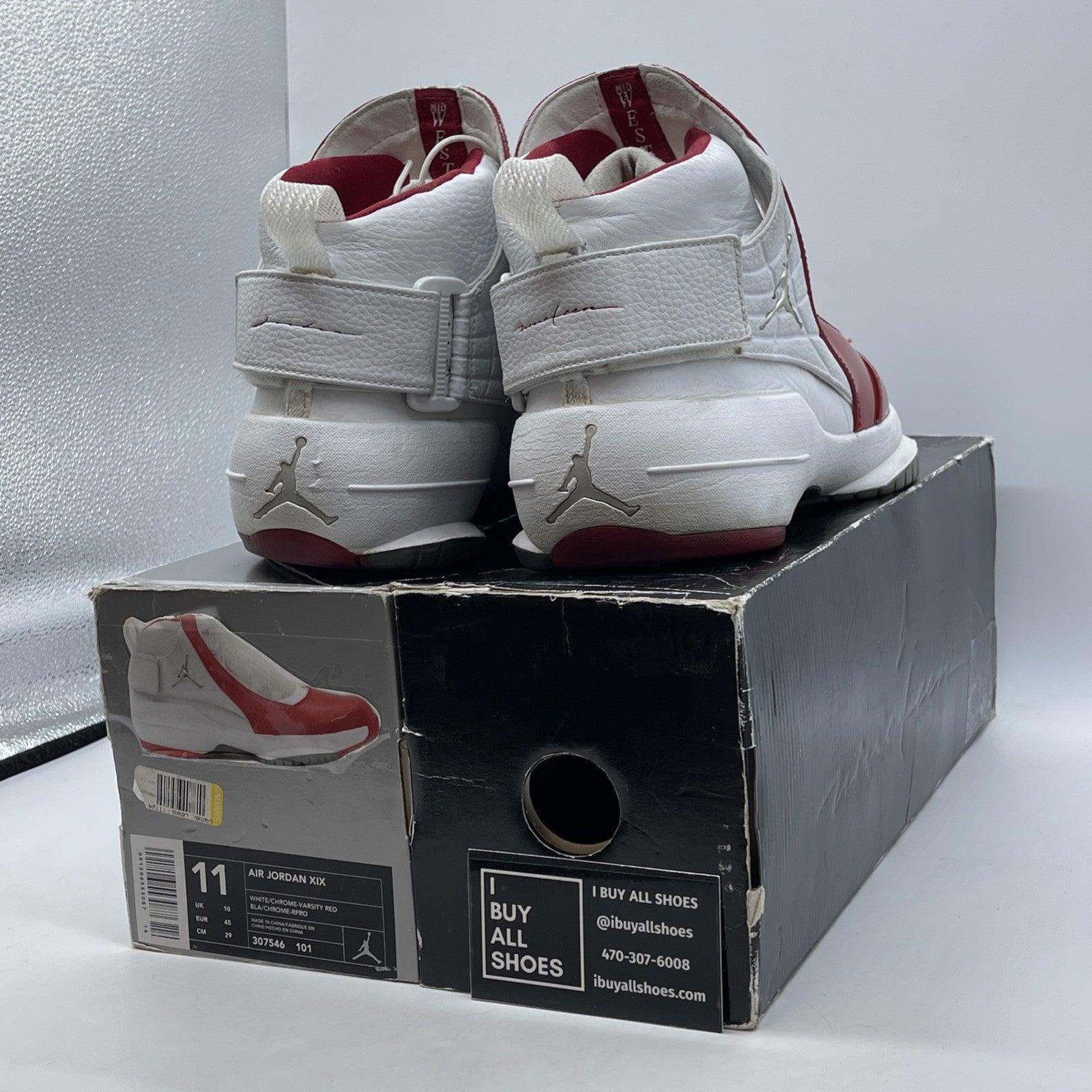 Size 11 - Air Jordan 19 OG Midwest Red White Leather (307546-101)