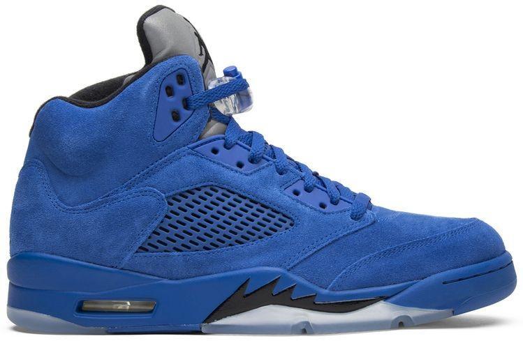 Size 10 - Air Jordan 5 Retro Blue Suede (136027-401)