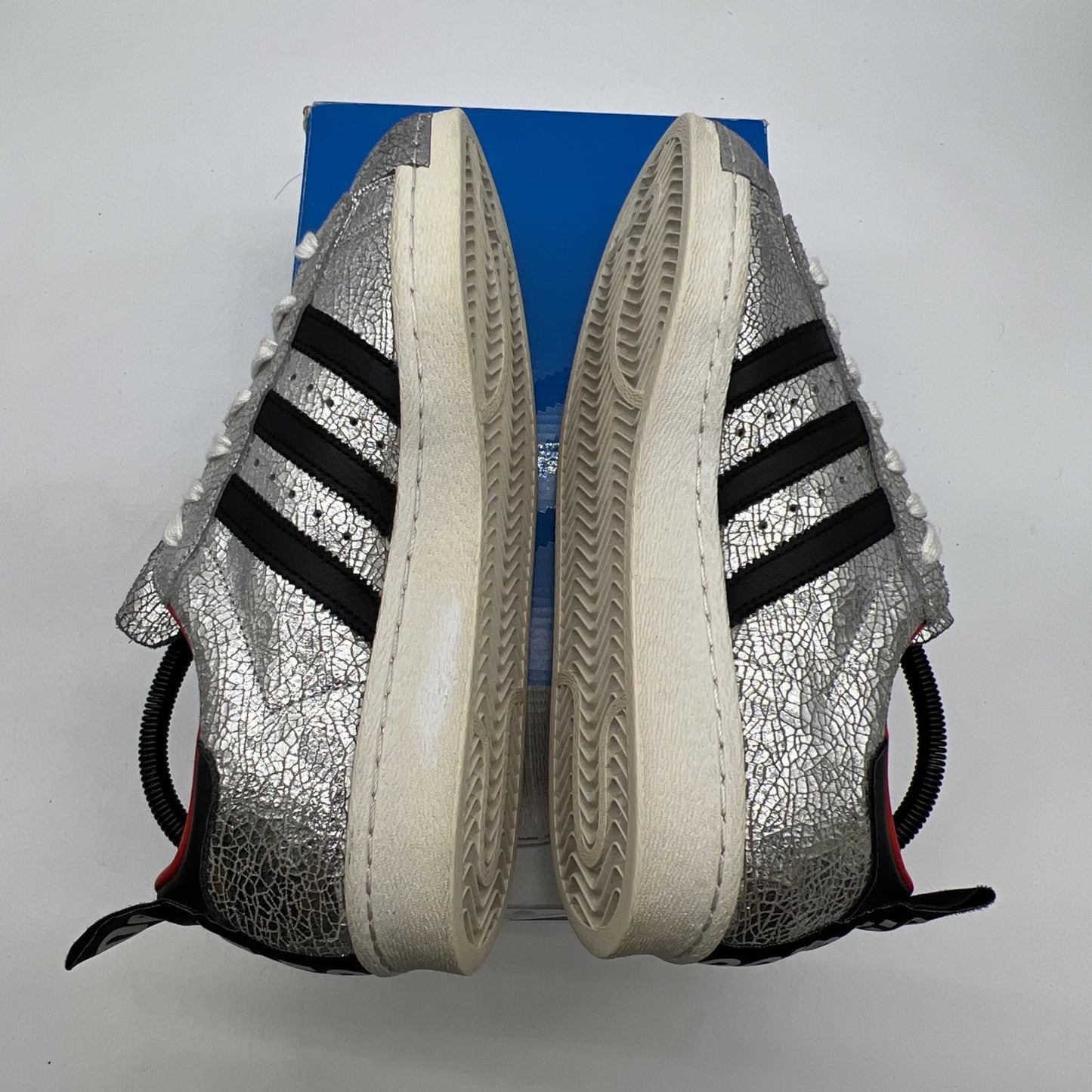 Size 8.5 - adidas Superstar 80s Topshop Exclusive Cracked Silver W