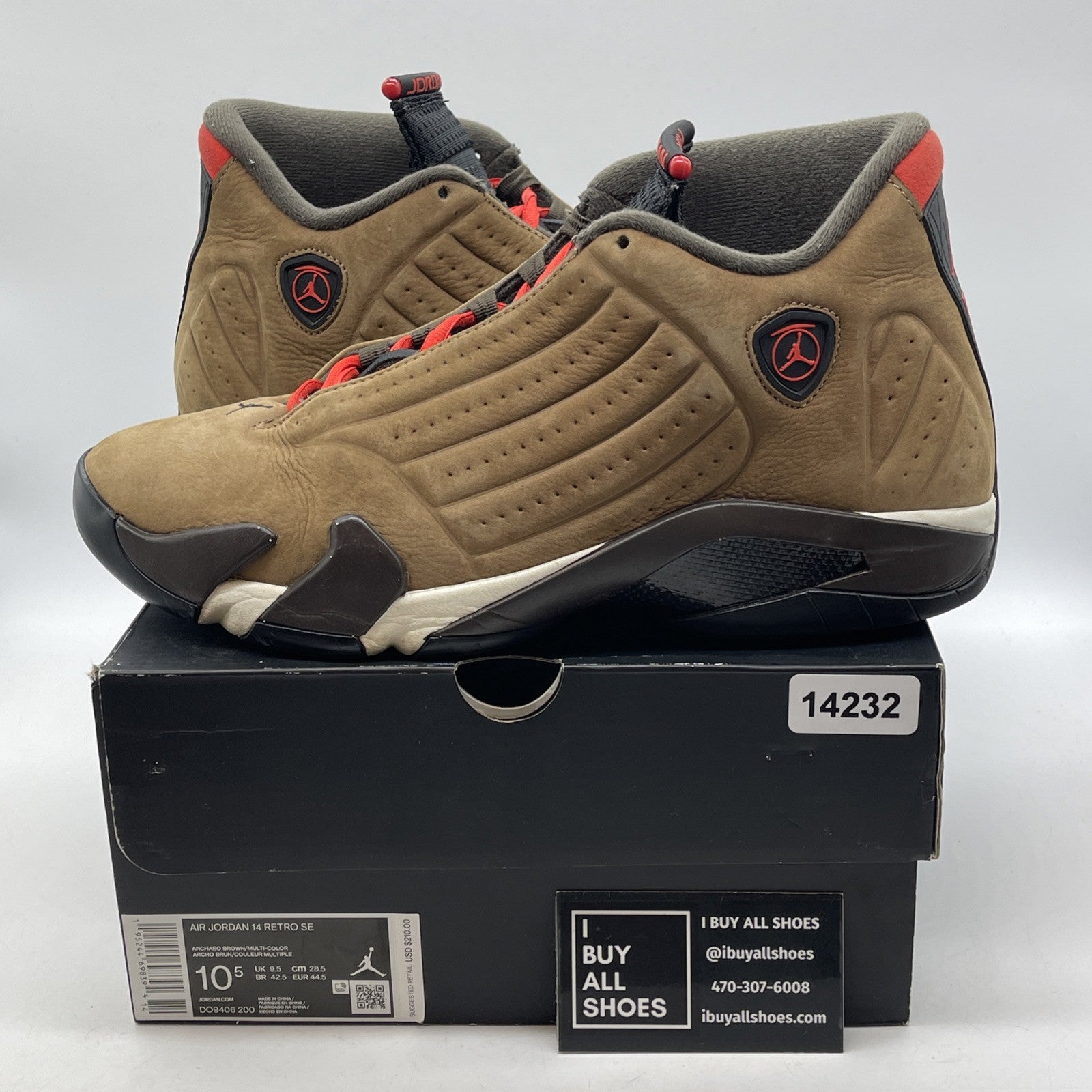 Size 10.5 - Air Jordan 14 Retro Winterized Brown Black Suede (DO9406-200)