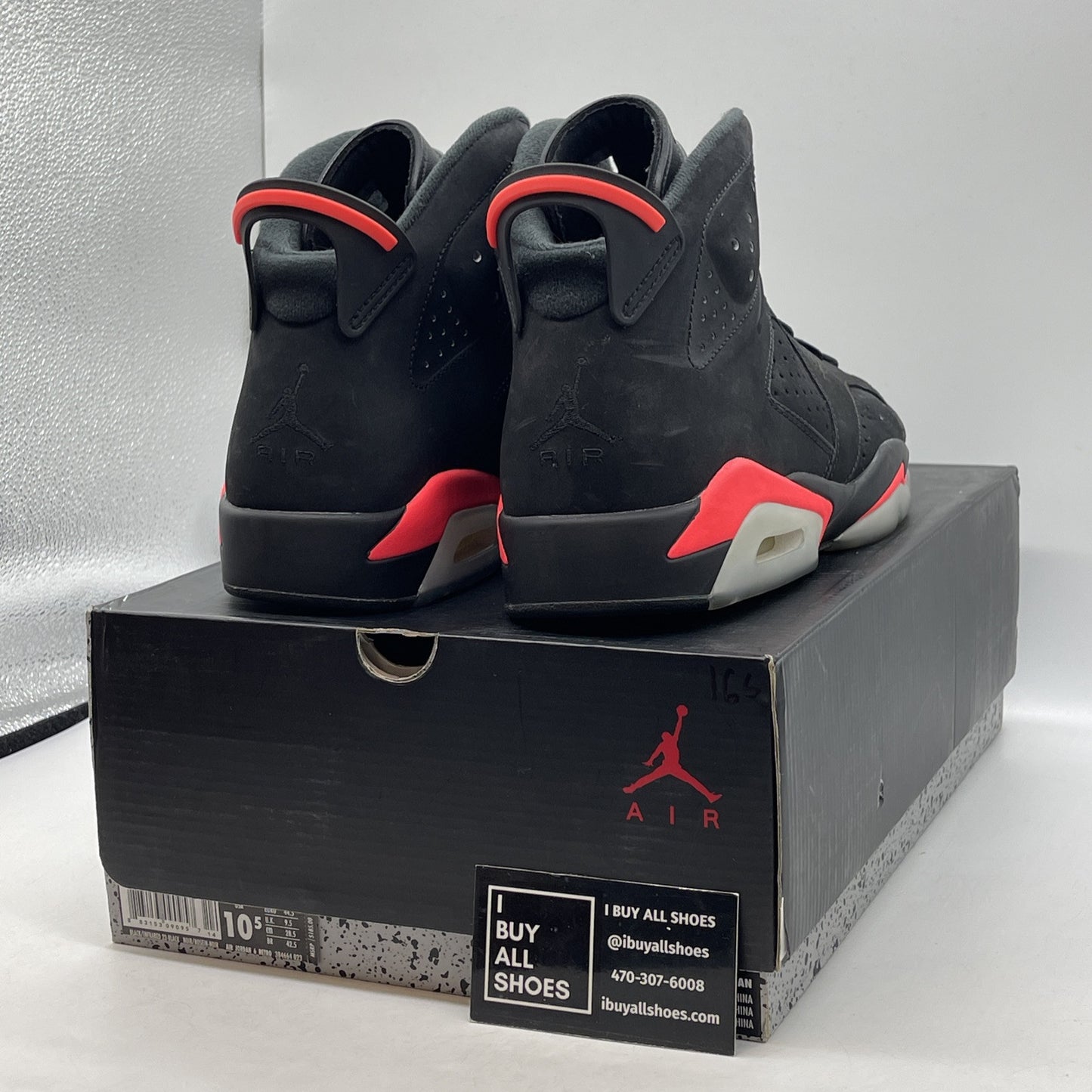 Size 10.5 - Jordan 6 Retro Infrared Black Pink Suede (384664-023)