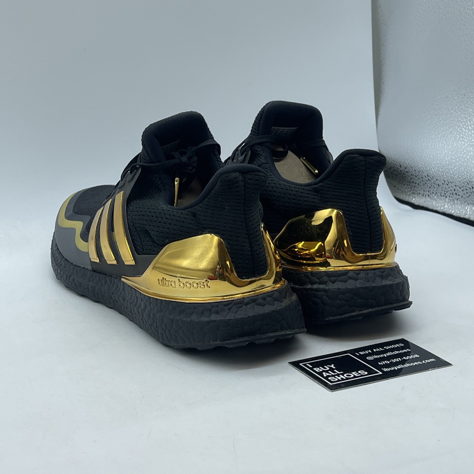 Size 10.5 - adidas UltraBoost Metallic Gold Black Suede (EG8102)