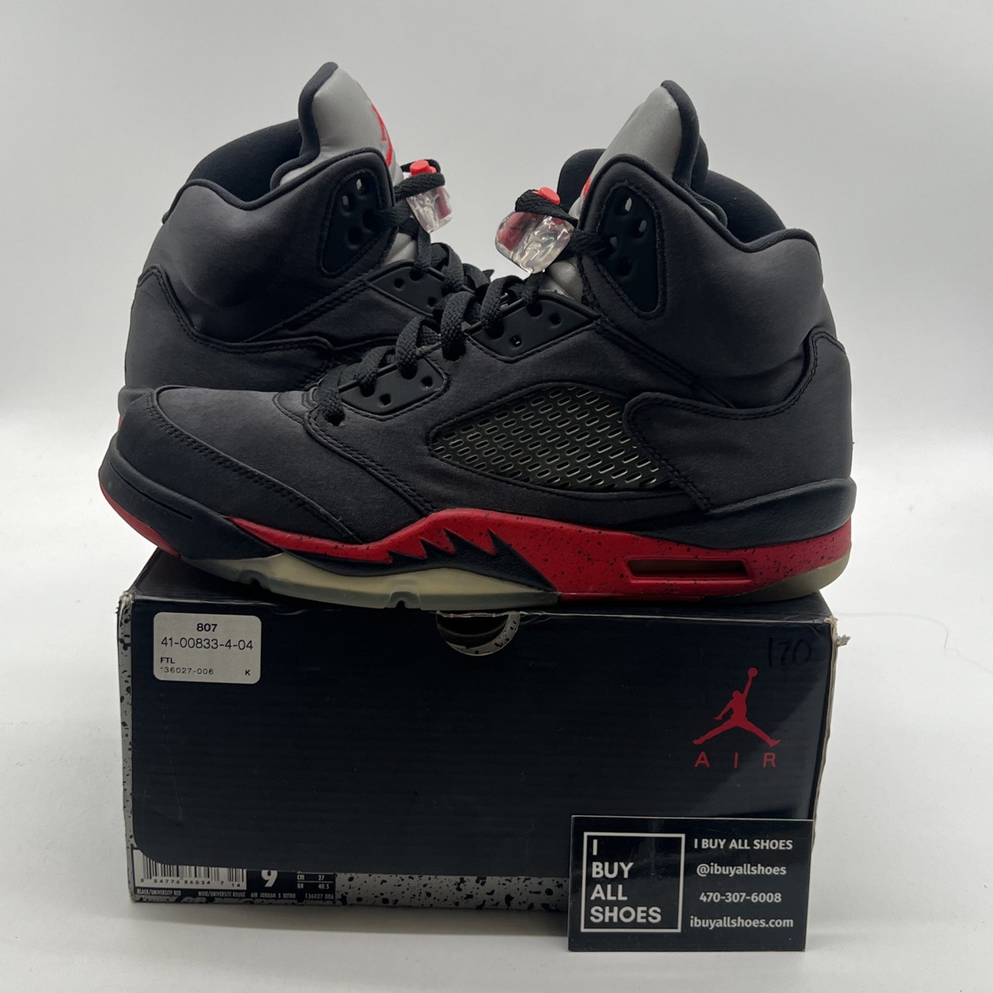 Size 9 - Air Jordan 5 Retro Satin Bred (136027-006)