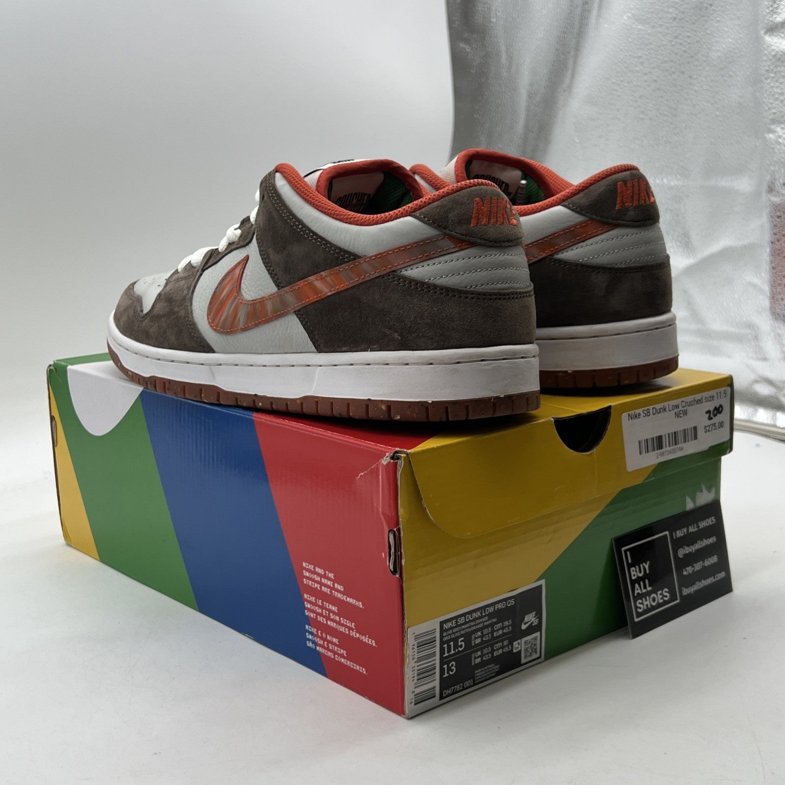 Size 11.5 - Nike Crushed D.C. x Dunk SB Low Golden Hour (DH7782-001)