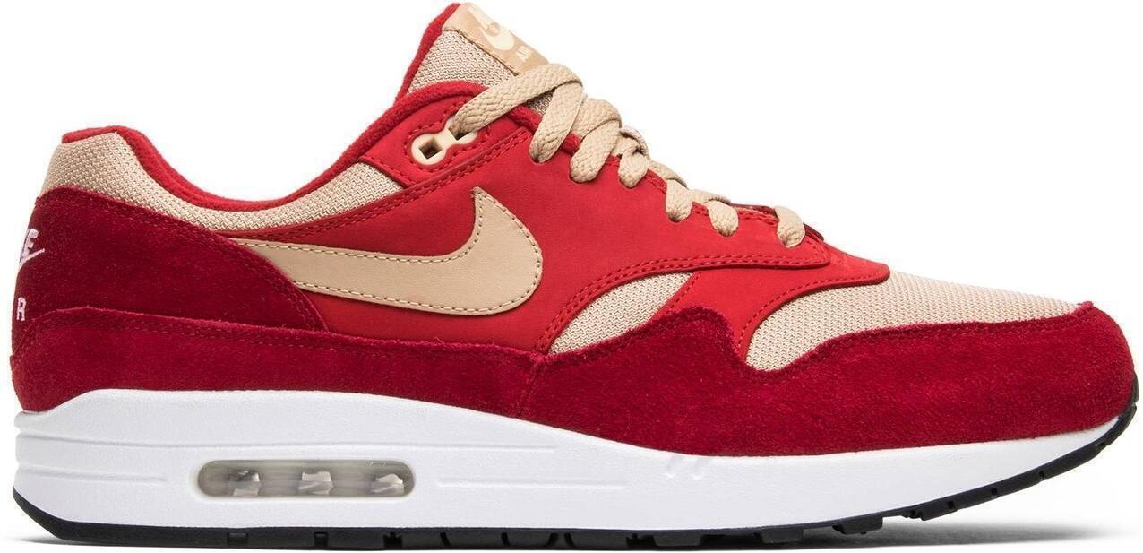 Size 9.5 - Nike Air Max 1 Premium Retro Red Curry (908366-600)