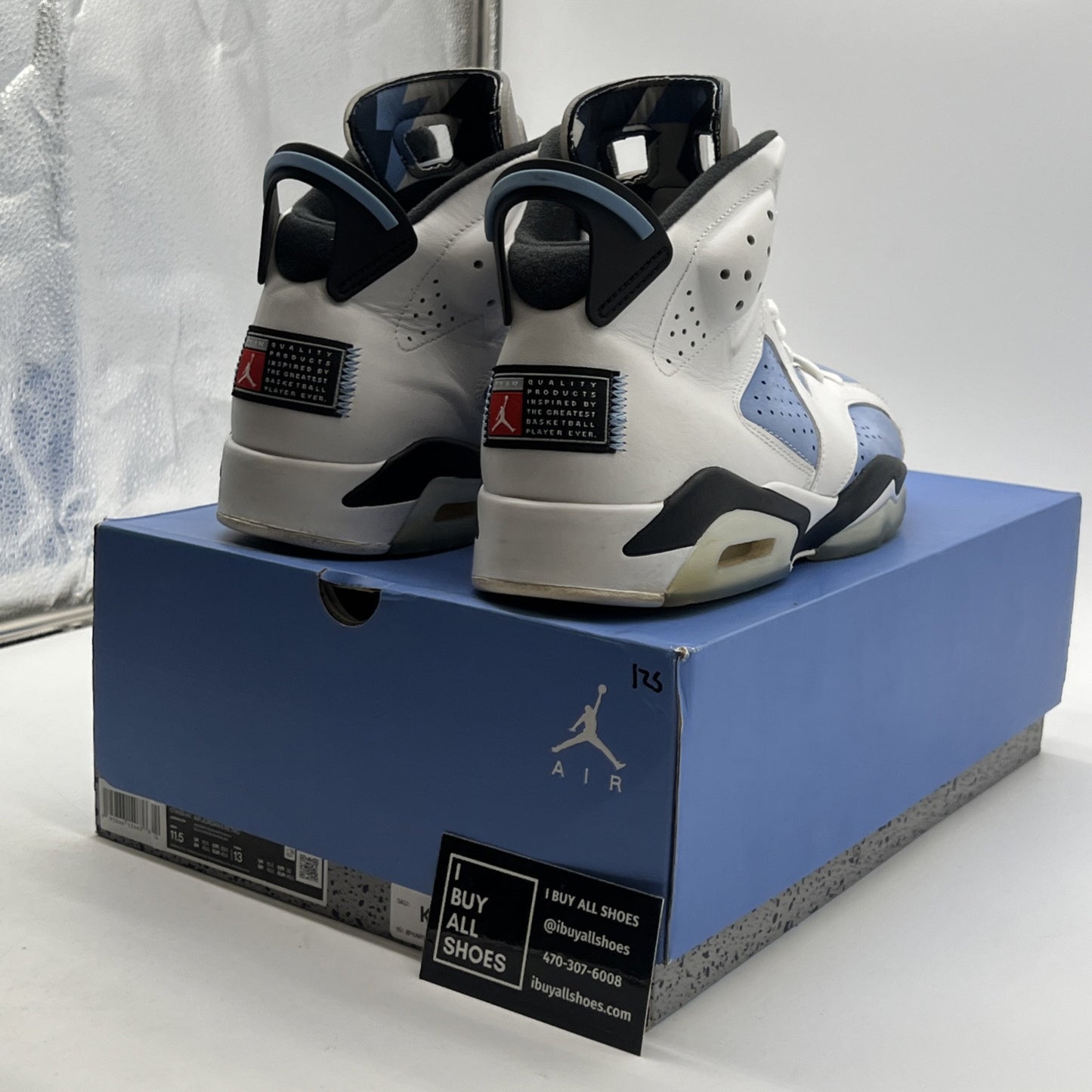 Size 11.5 - Air Jordan 6 Retro Mid UNC Home (CT8529-410)