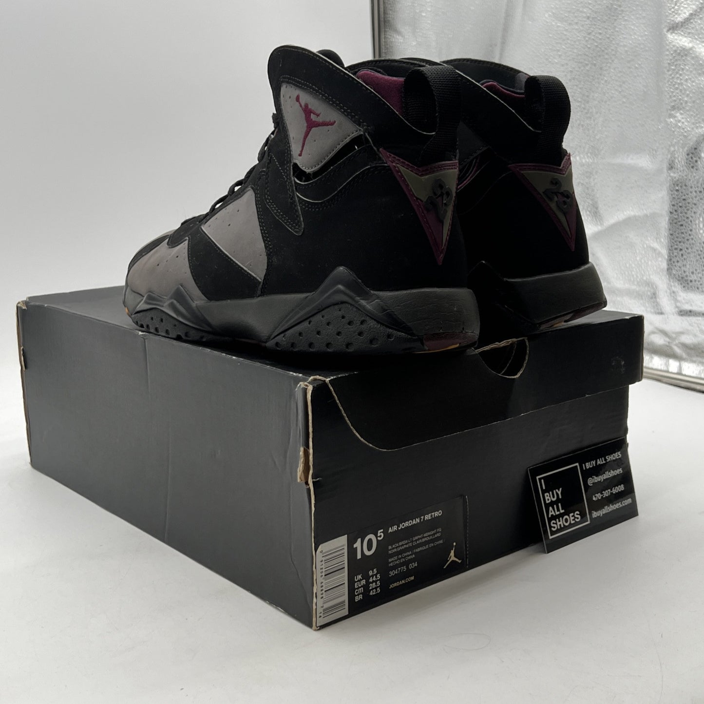 Size 10.5 - Air Jordan 7 Retro Bordeaux 2015 (304775-034)
