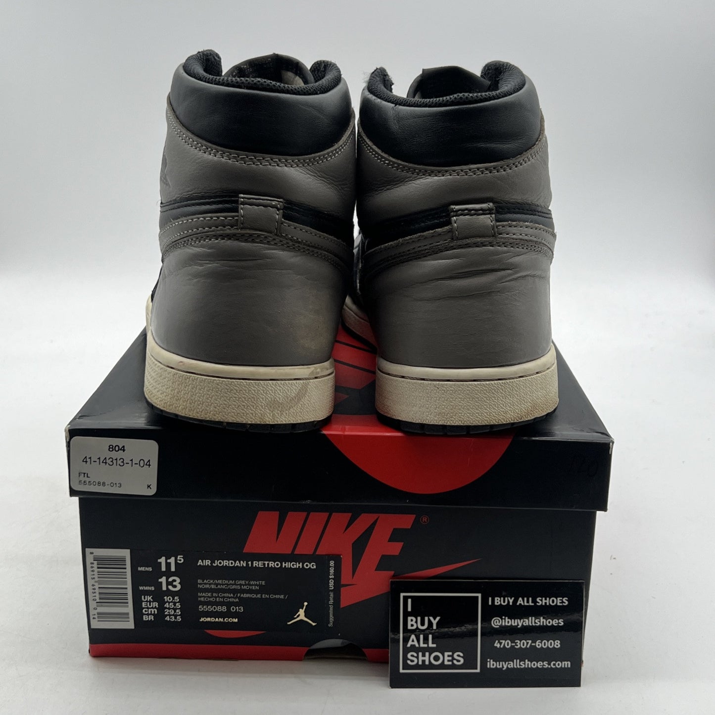 Size 11.5 - Air Jordan 1 Retro OG High Shadow (555088-013)