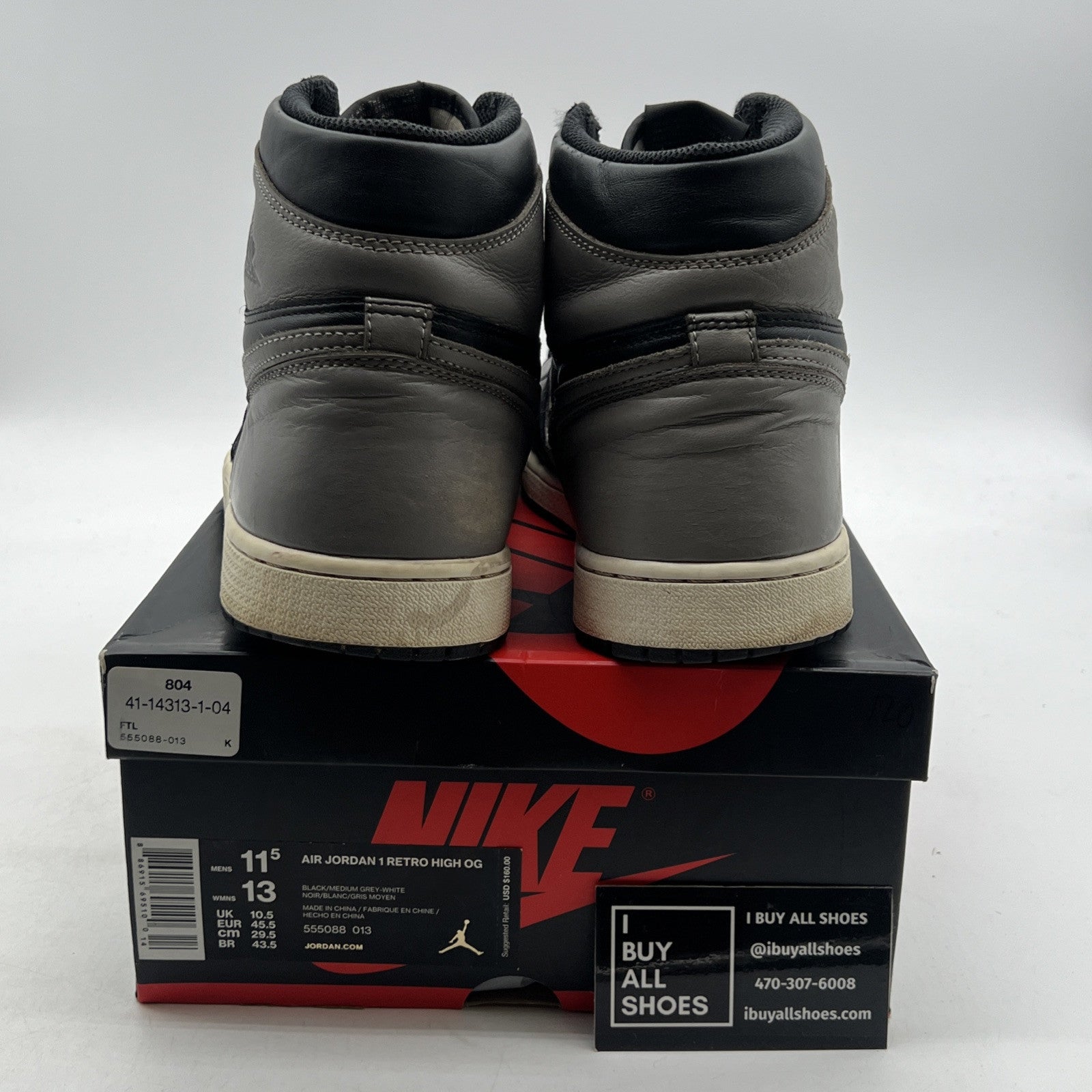 Size 11.5 - Air Jordan 1 Retro OG High Shadow (555088-013)