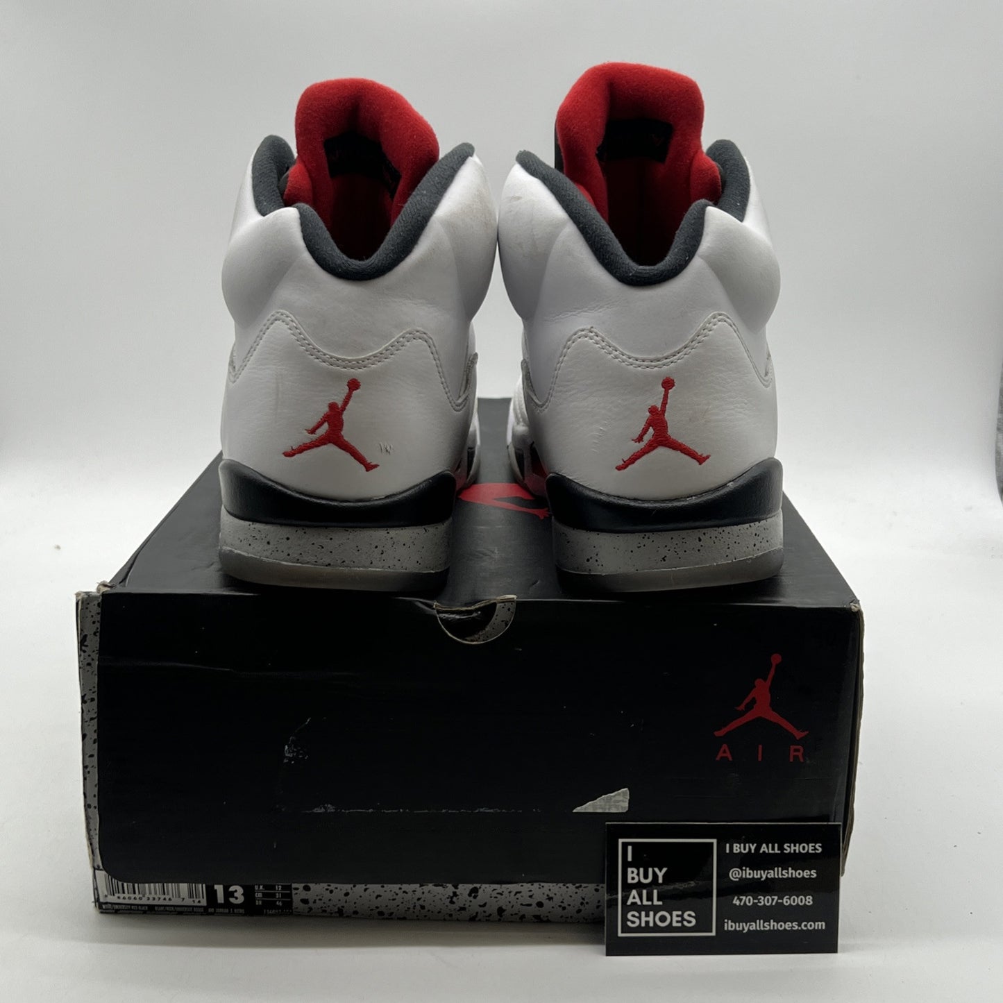 Size 13 - Air Jordan 5 Retro White Cement (136027-104)