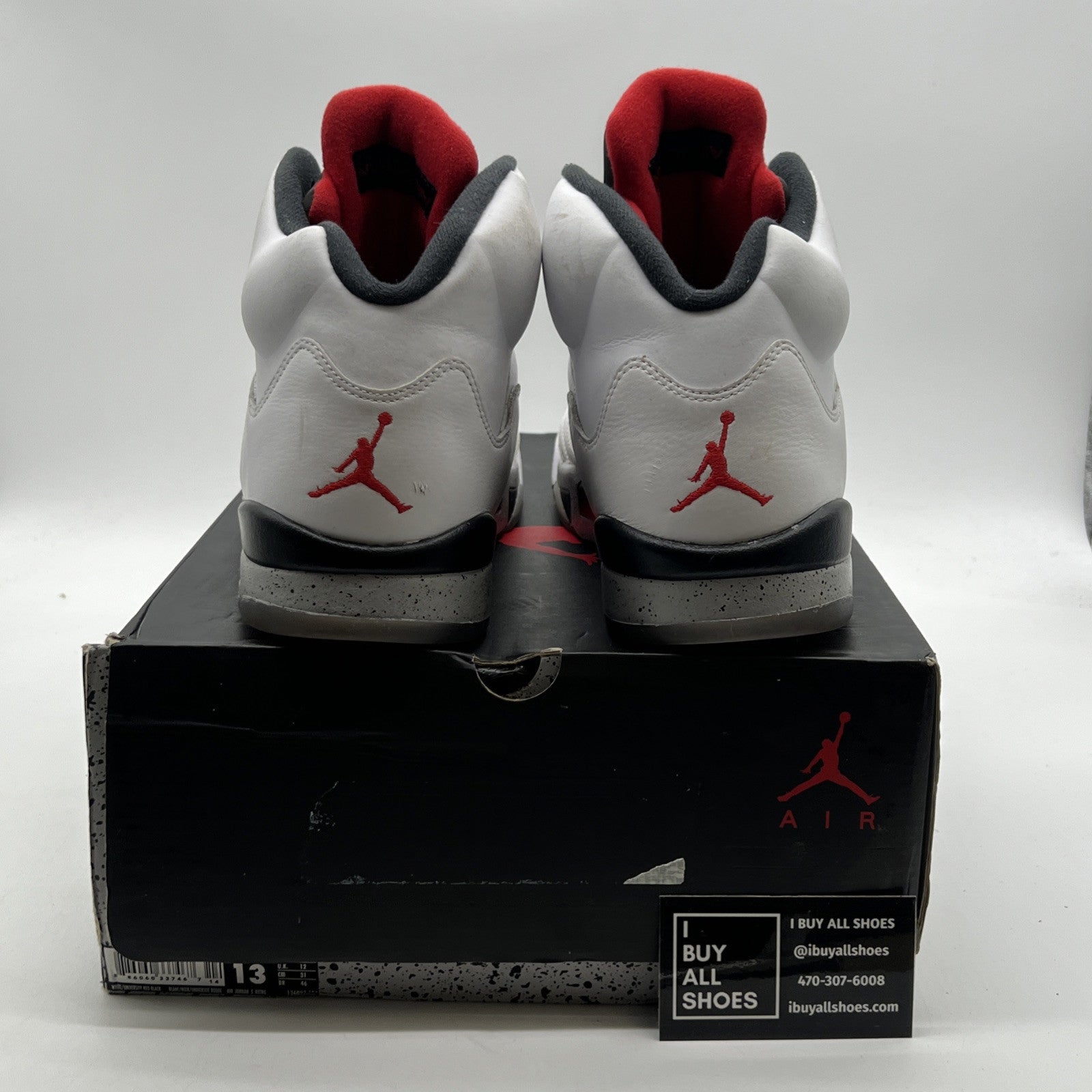 Size 13 - Air Jordan 5 Retro White Cement (136027-104)