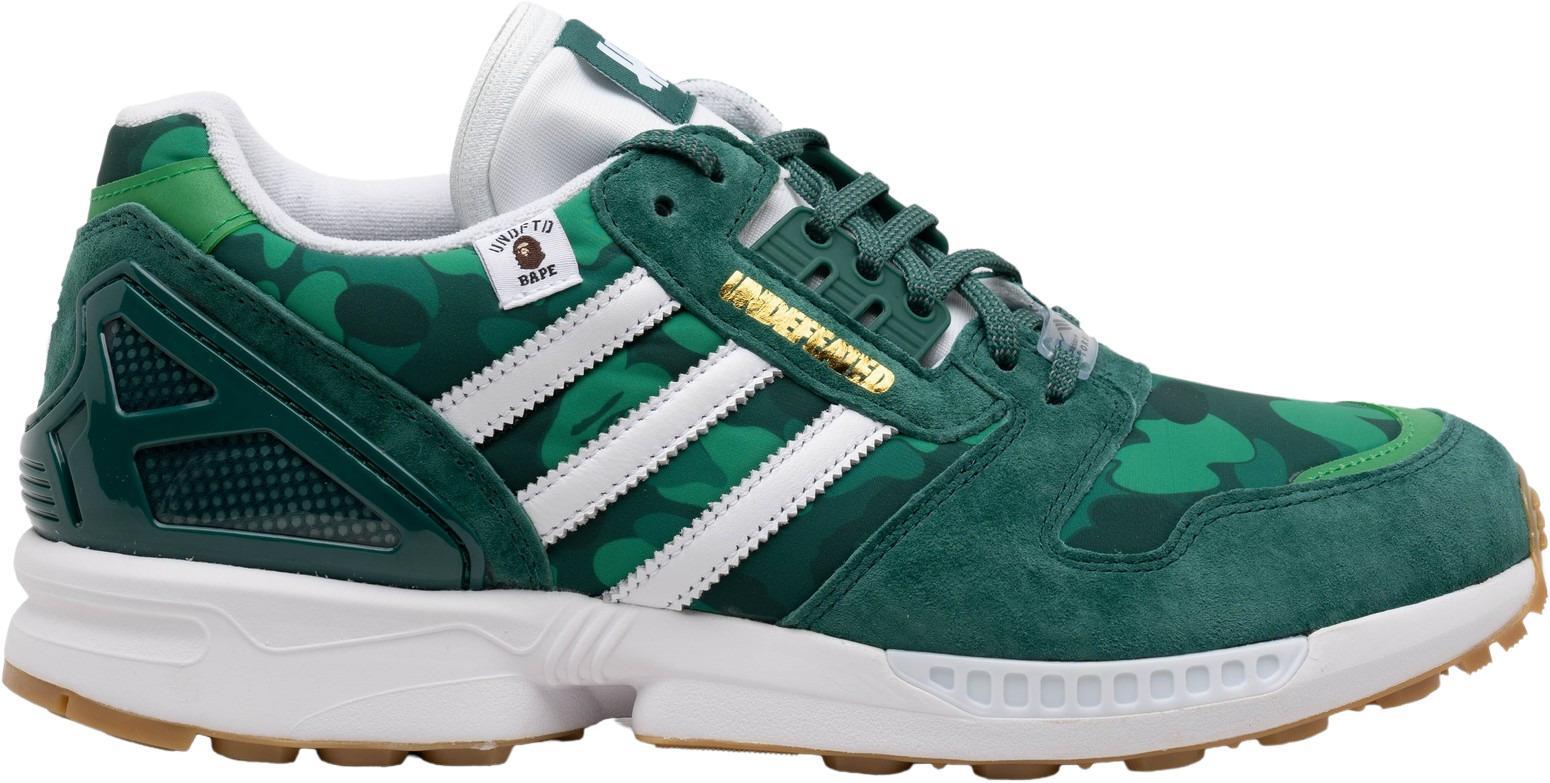 Size 13 - Adidas BAPE x Undefeated x ZX 8000 A-ZX Series - Green Camo (FY8851)