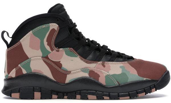 Size 8 - Air Jordan 10 Retro Desert Camo Brown Green Suede (310805-200)