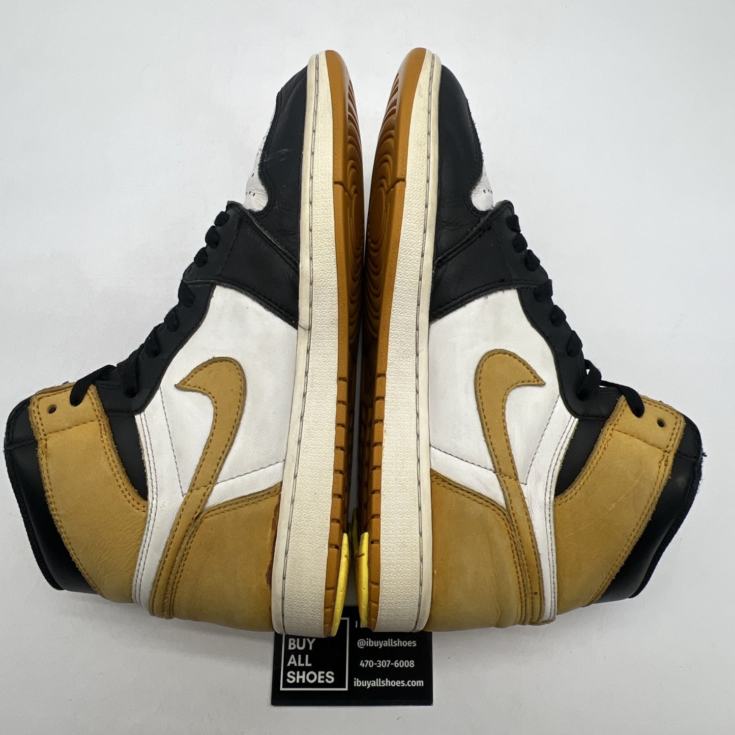 Size 10.5 - Air Jordan 1 Retro OG High Best Hand in the Game - Yellow Ochre