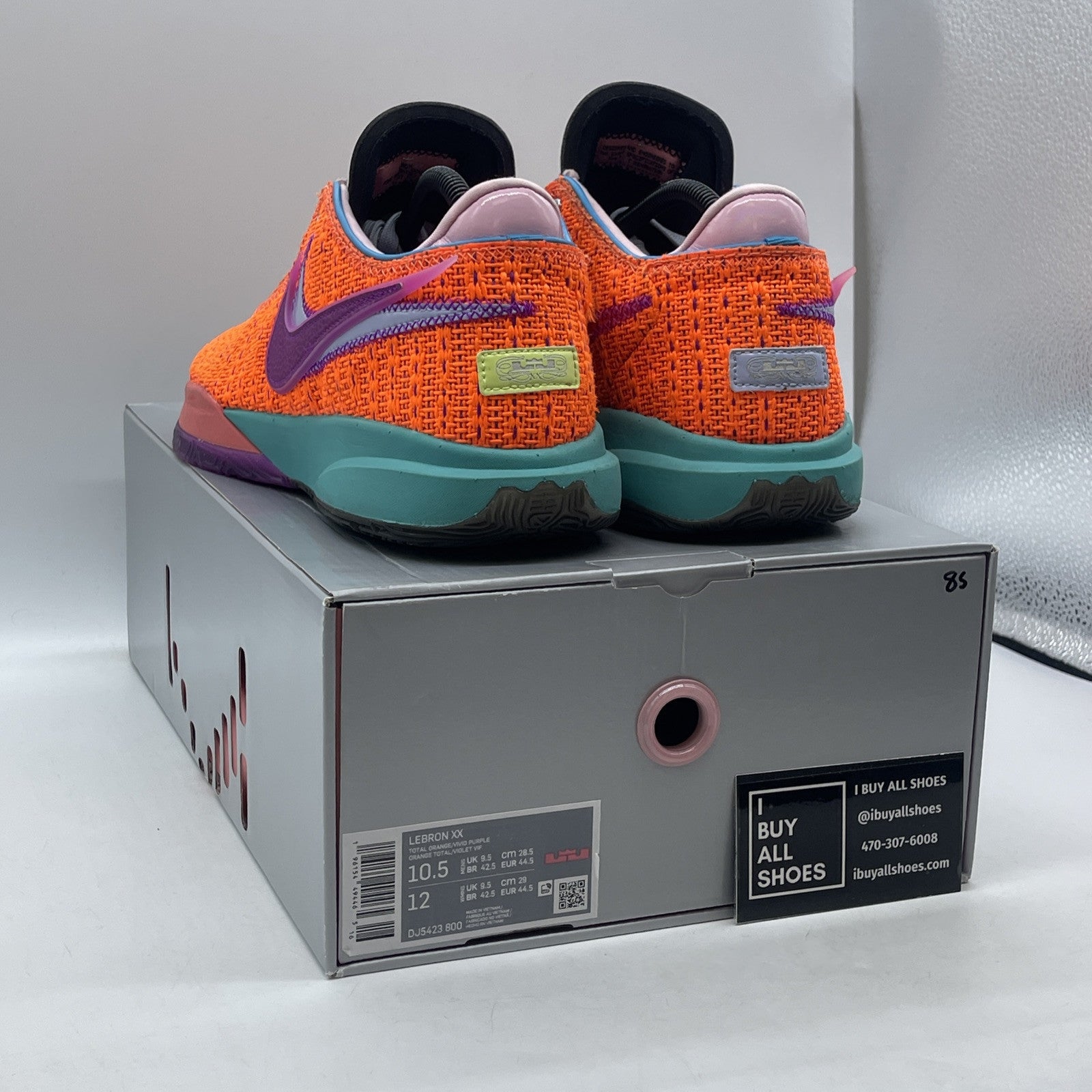 Size 10.5 - Nike LeBron 20 Chosen 1 Orange Purple Suede Leather (DJ5423-800)