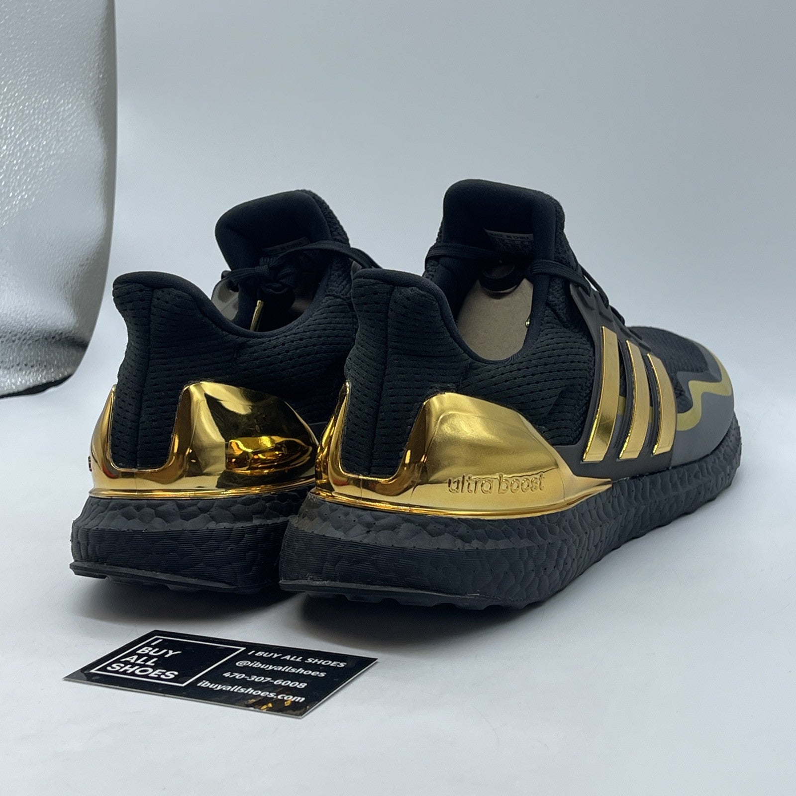 Size 10.5 - adidas UltraBoost Metallic Gold Black Suede (EG8102)