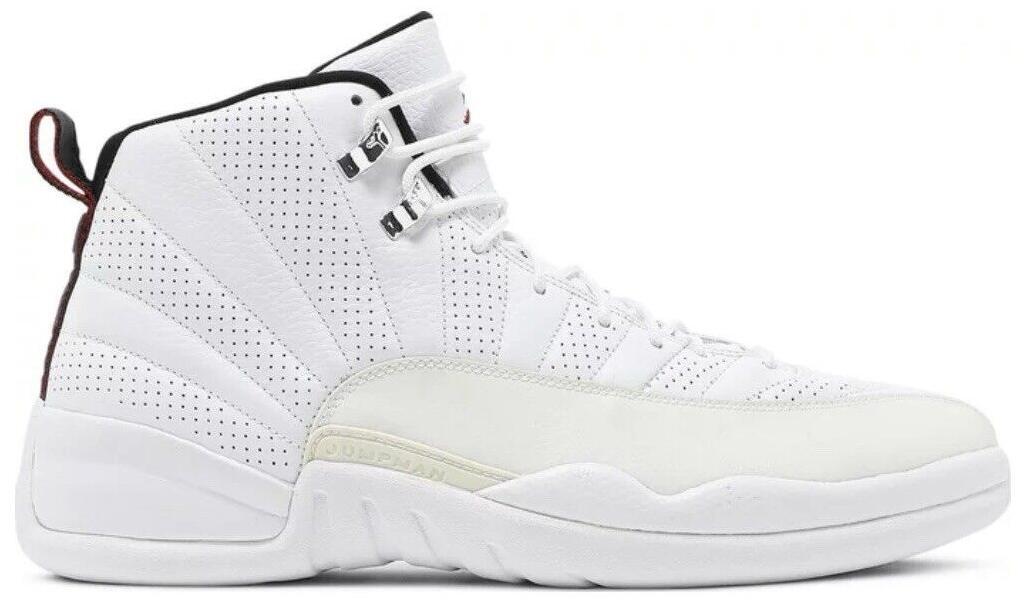 Size 13 - Air Jordan 12 Retro Rising Sun White Black Leather (130690-163)