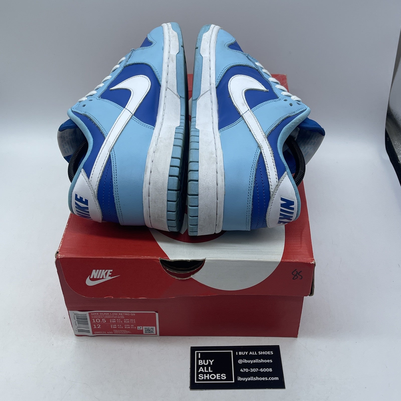 Size 10.5 - Nike Dunk Low Retro QS Argon Blue White Leather (DM0121-400)