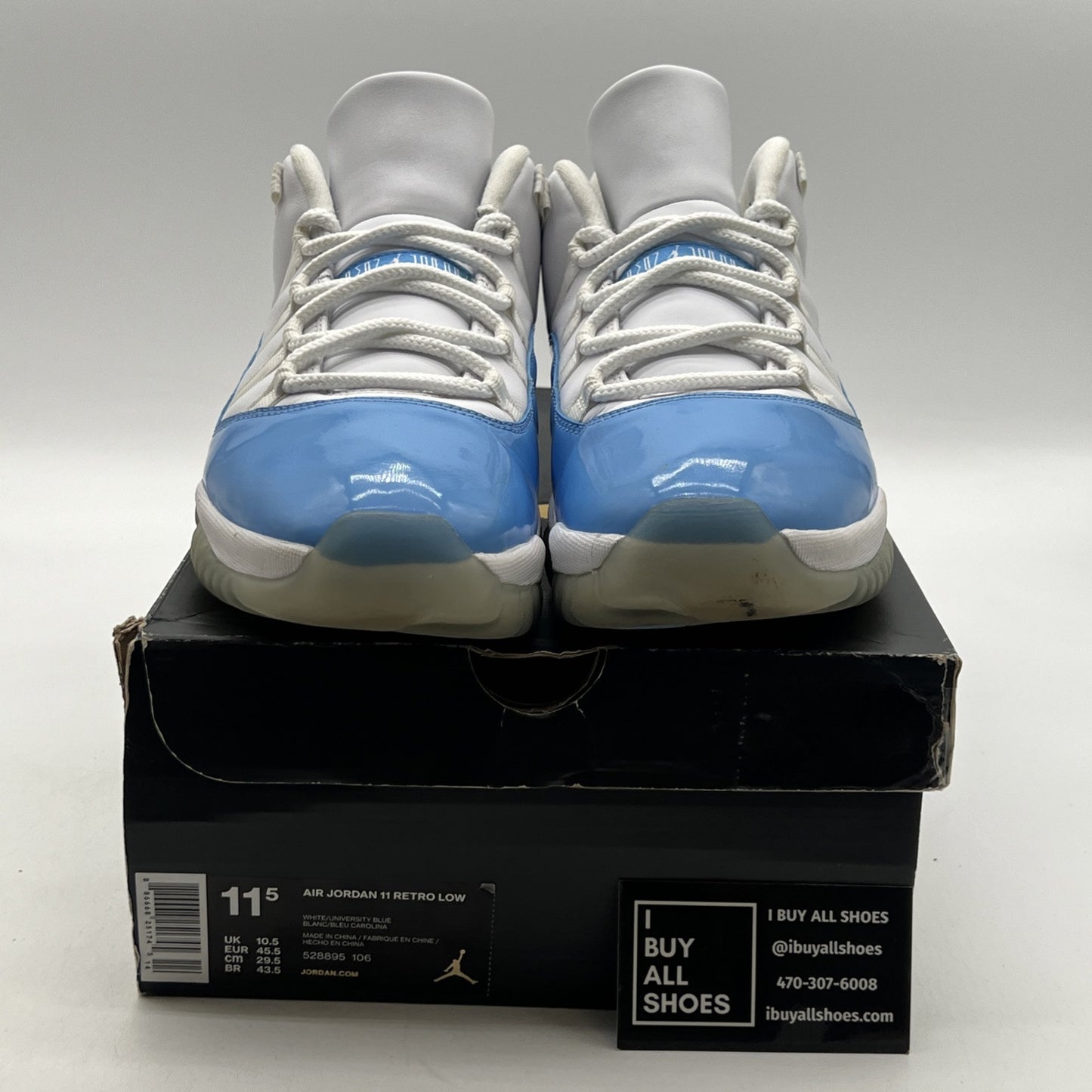 Size 11.5 - Air Jordan 11 Retro Low UNC 2017 (528895-106)