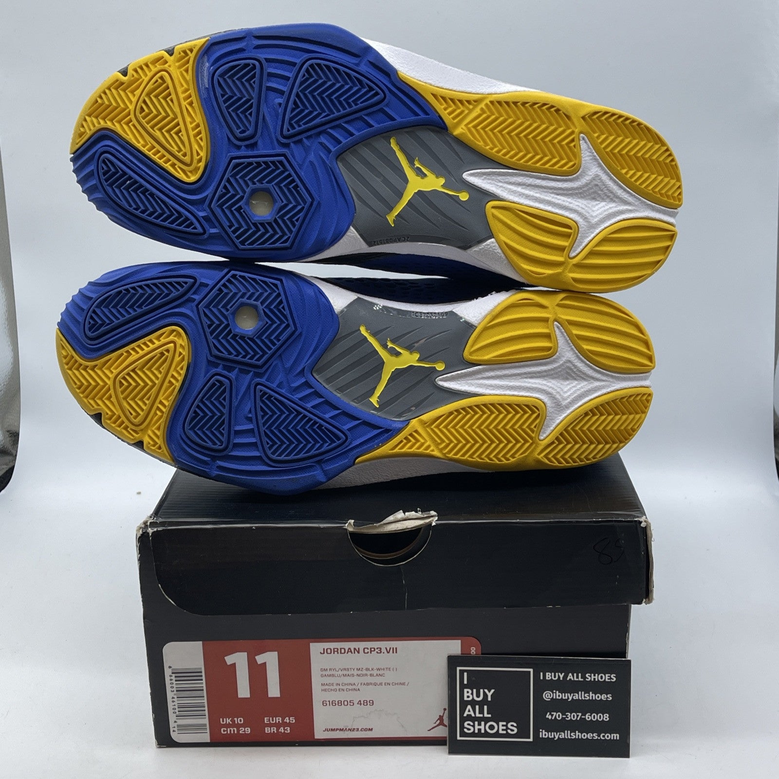 Size 11 - Jordan CP3 VII Blue Black Suede Leather (616805-489)