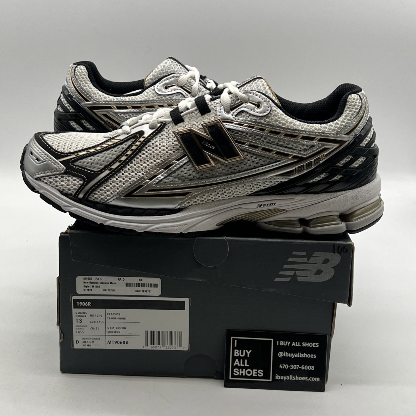 Size 13 - New Balance 1906R Metallic Silver Metallic Gold (M1906RA)